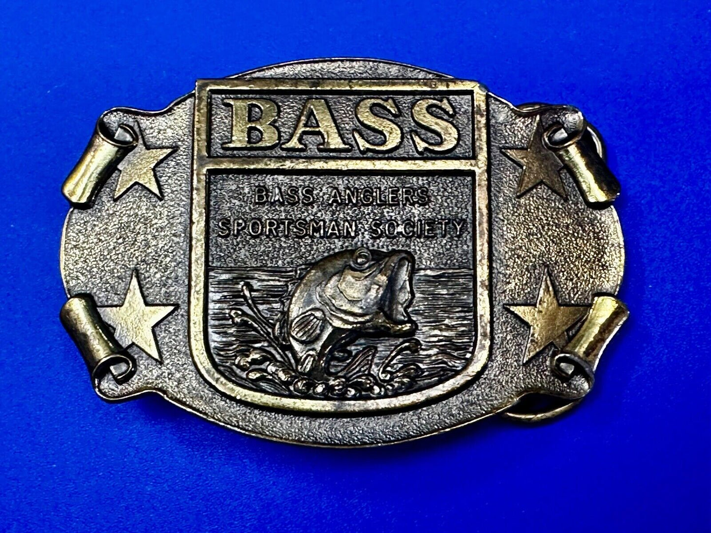 BASS Anglers Sportsman Society Sport Fishing Fishermans Belt Buckle - Gift!