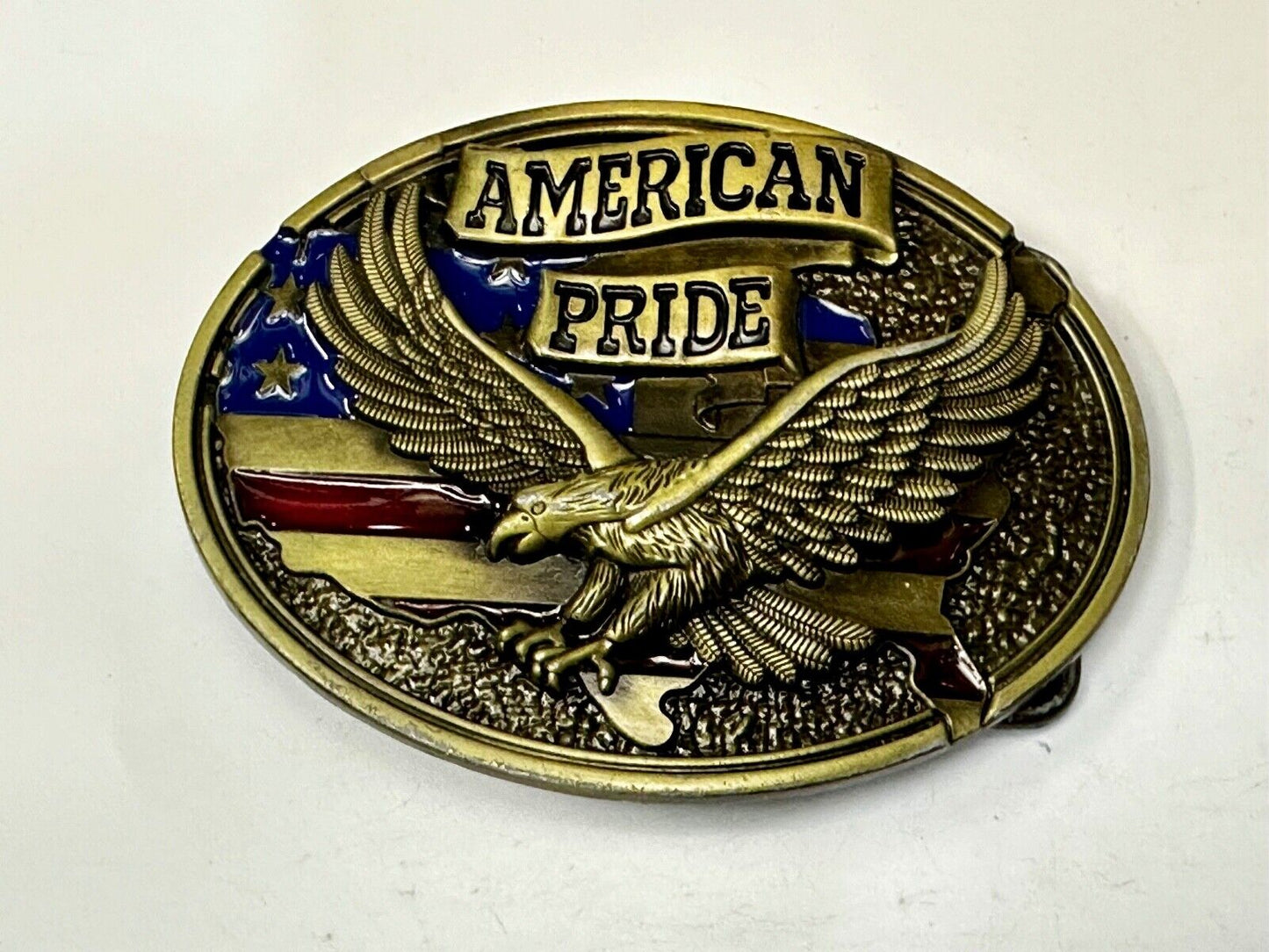 American Pride Flying Hunting Patriotic American Bald Eagle Raised Belt Buckle