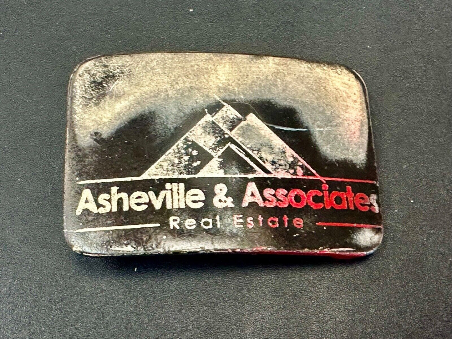 Asheville and Associates Real Estate Realtor Company Vintage Belt Buckle
