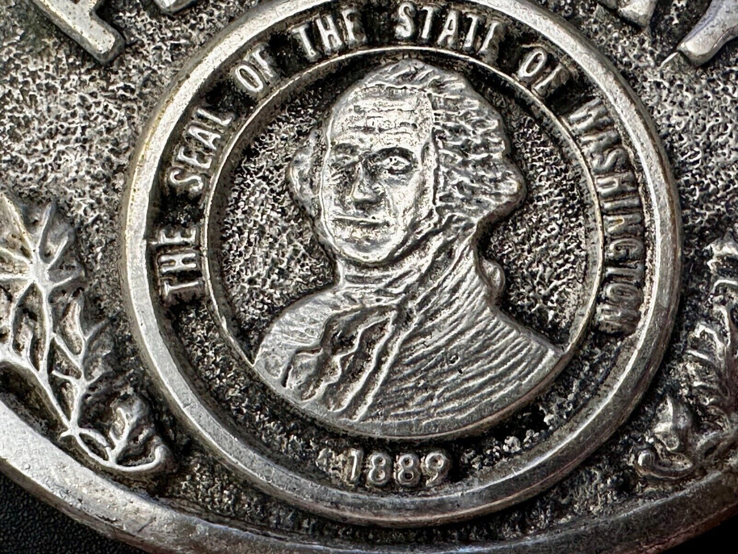 The Seal of the State of Washington 1889 Peanaway Vtg 1987 Collector Belt Buckle