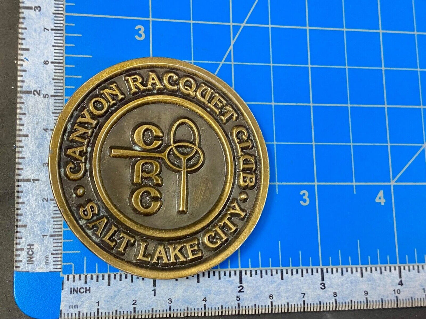Vintage CRC - Salt Lake City Canyon Racquet club restored belt buckle