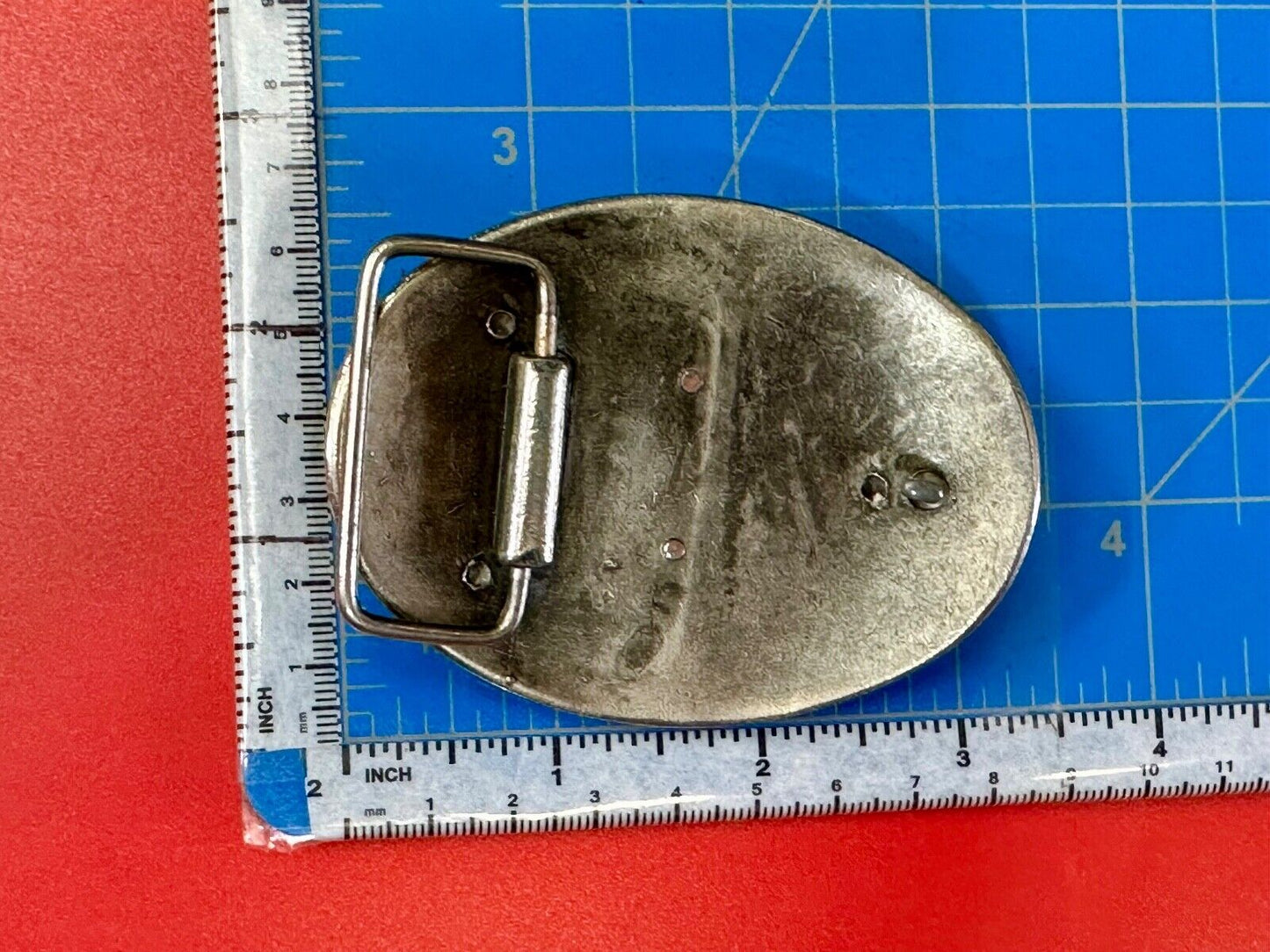 The Longhorn cow steer - cowboys cowgirls western oval silver tone belt buckle