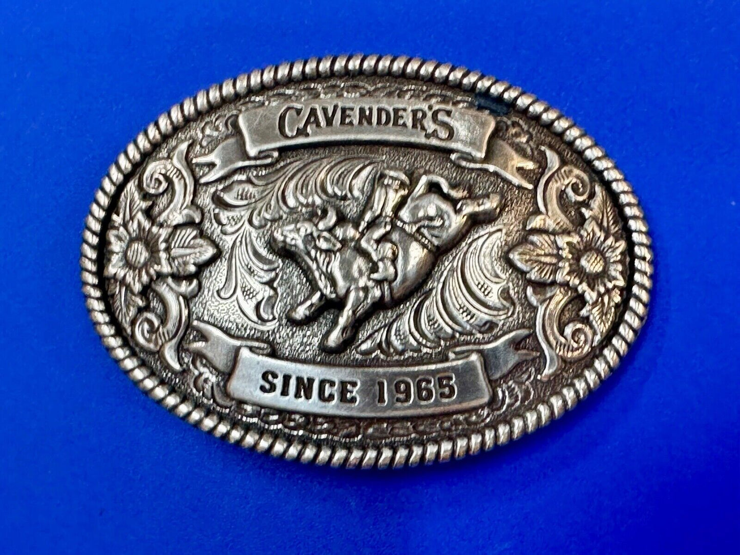 Vintage Cavender's Western Wear Cavenders Cowboy Belt Buckle “Since 1965”