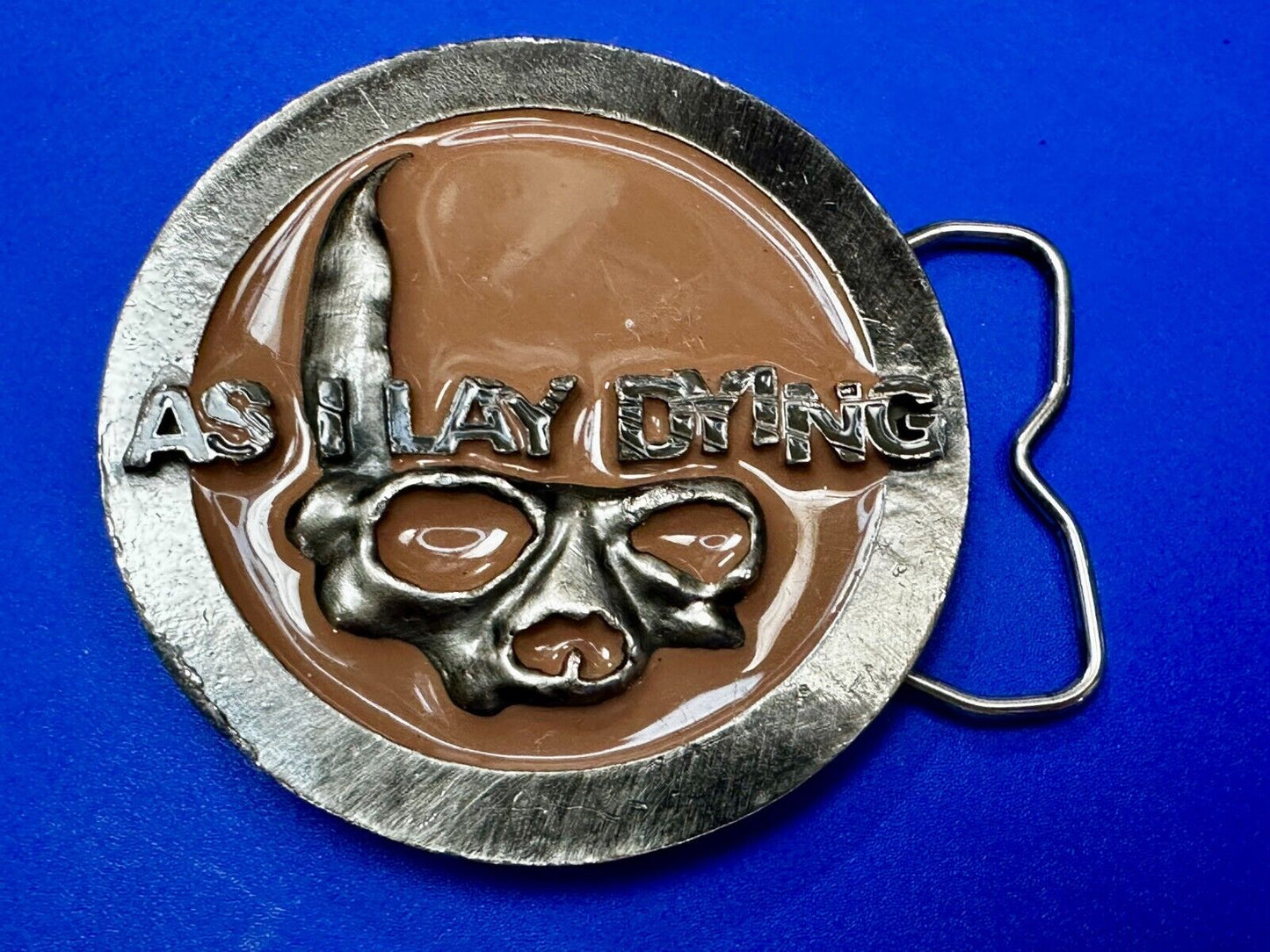 2005 As I Lay Dying Heavy Metal Rock Band Round Skull Music Belt Buckle