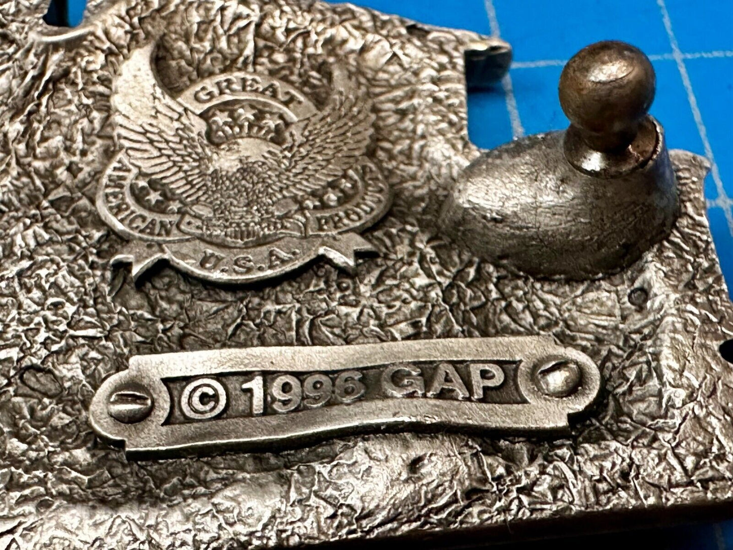 Train Locomotive Steam Engine RailRoad 1986 Great American Products Belt Buckle