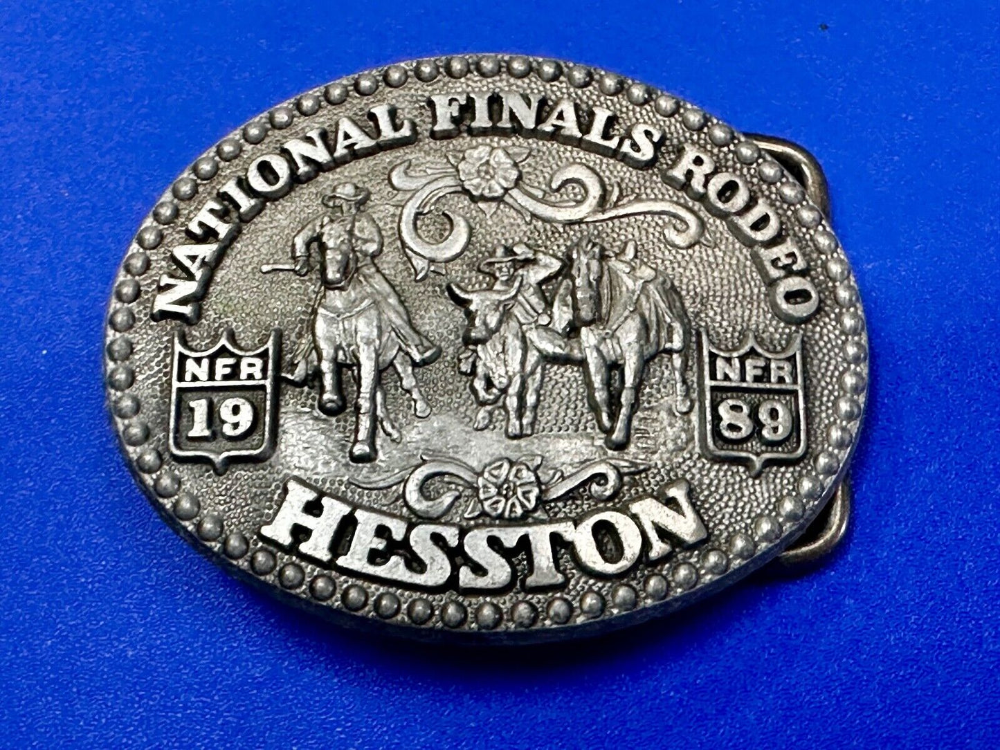 1989 Youth Size Hesston National Finals Rodeo NFR Limited Edition Belt Buckle