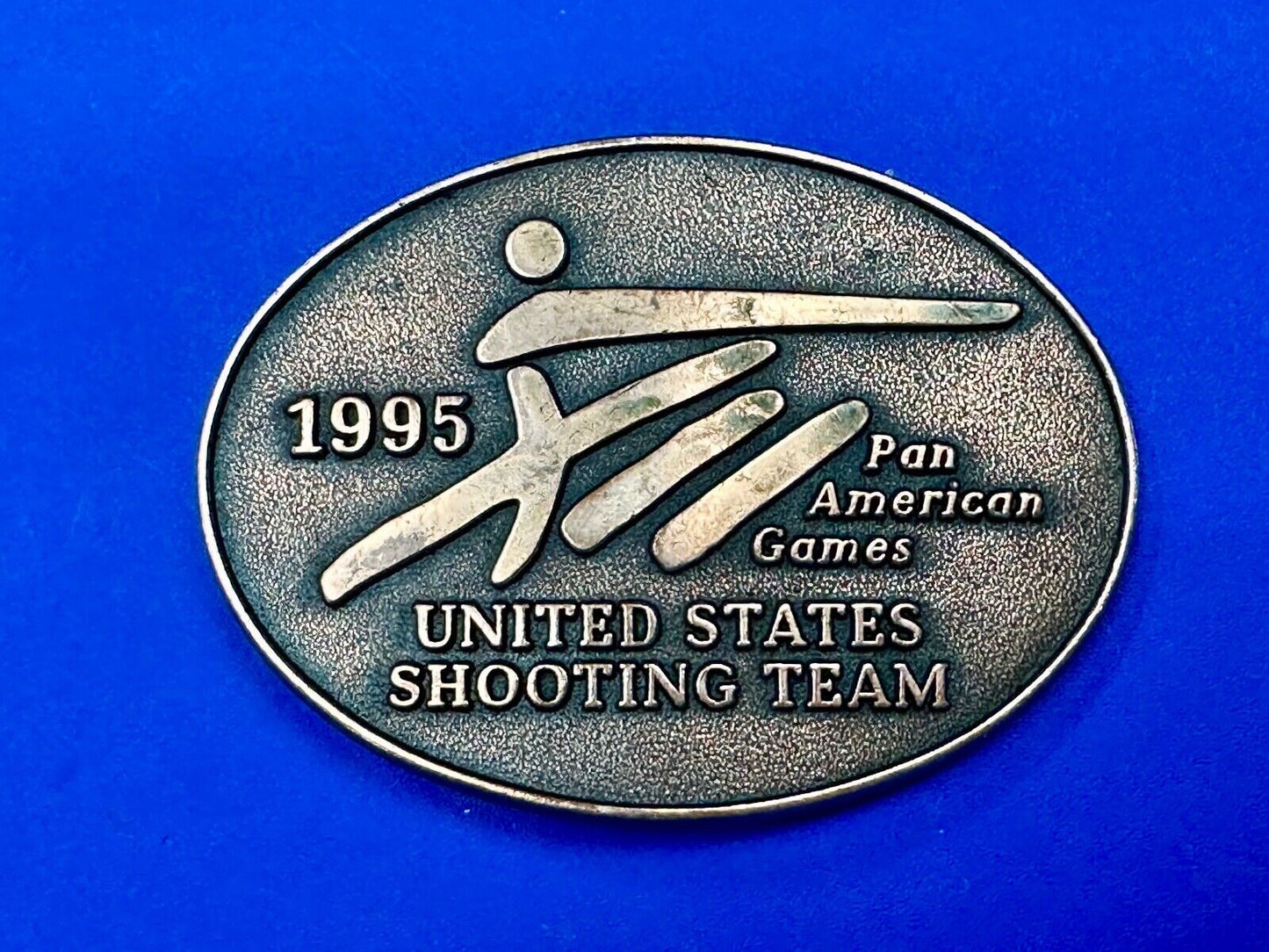 1995 United States Shooting Team Pan American Games PanAm belt buckle