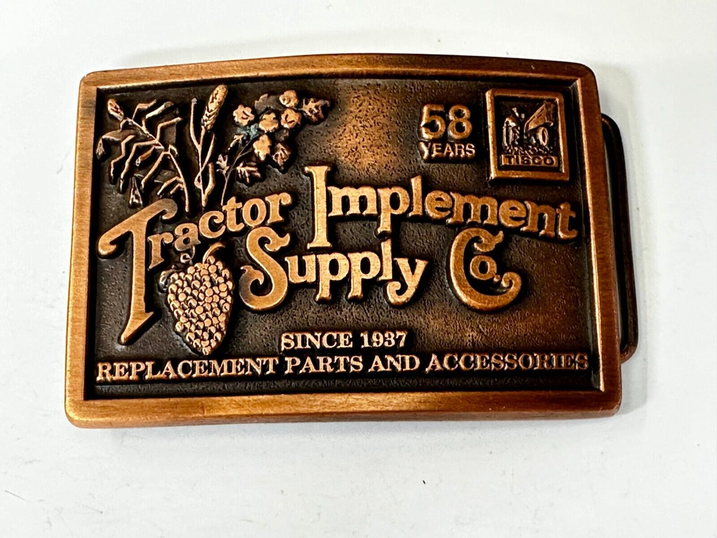 TISCO 58 Years Tractor Implement Supply Co. Since 1937 Belt Buckle by Spec-Cast