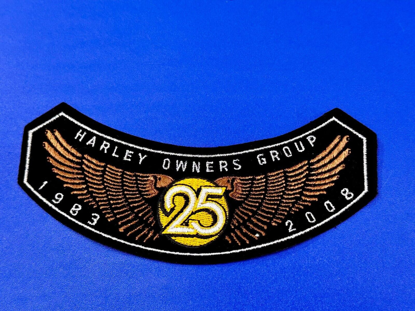 25 Years 2008 Harley Davidson Owners Group Motorcycles Jacket Vest Patch