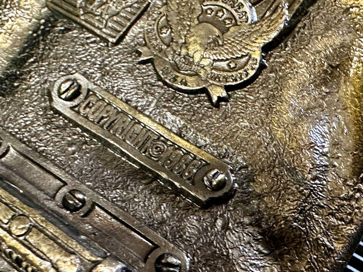 1986 The American Fire Fighter No Sleep Tonight Great American Belt Buckle