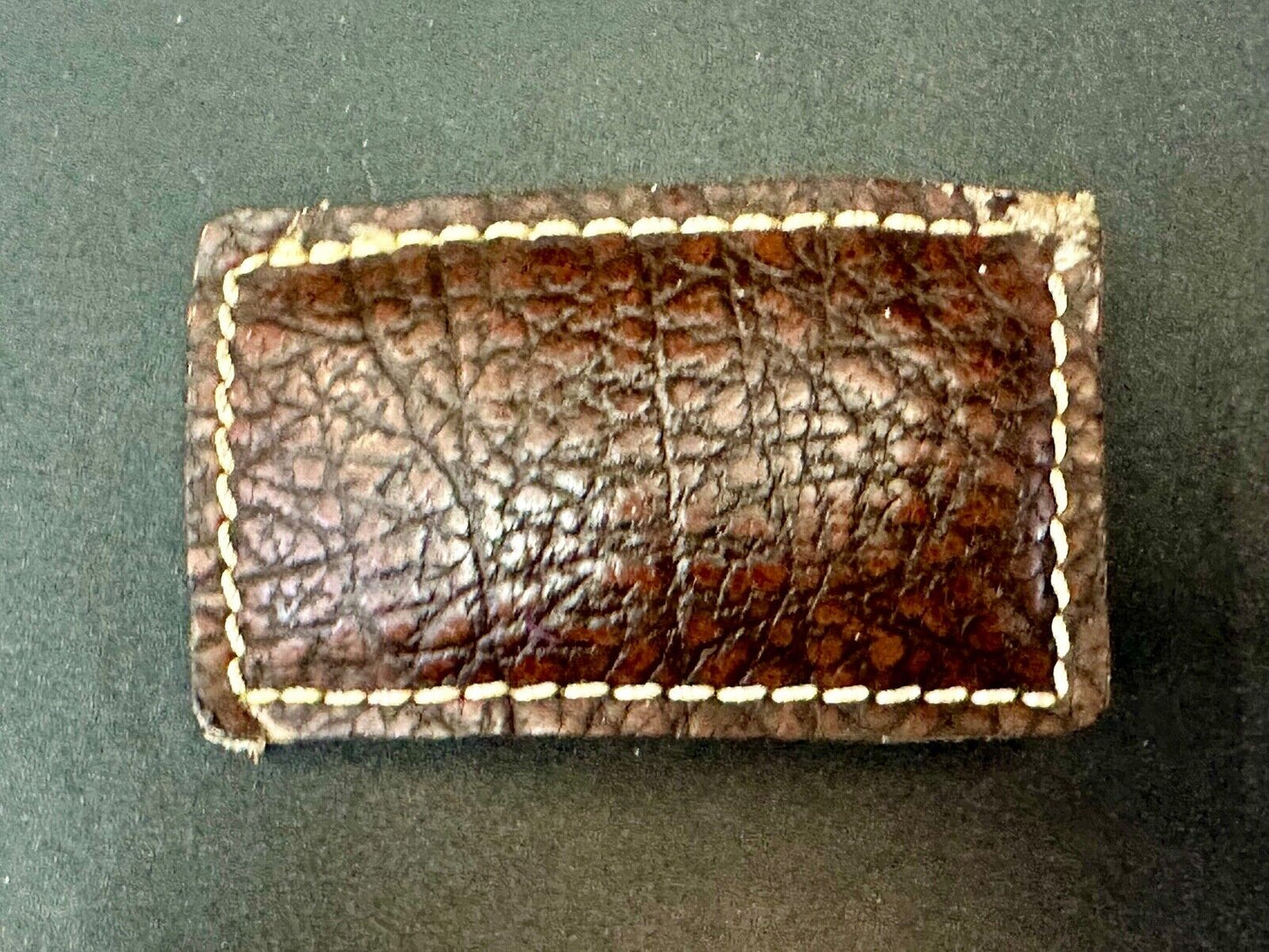vintage brown leather belt buckle to restore