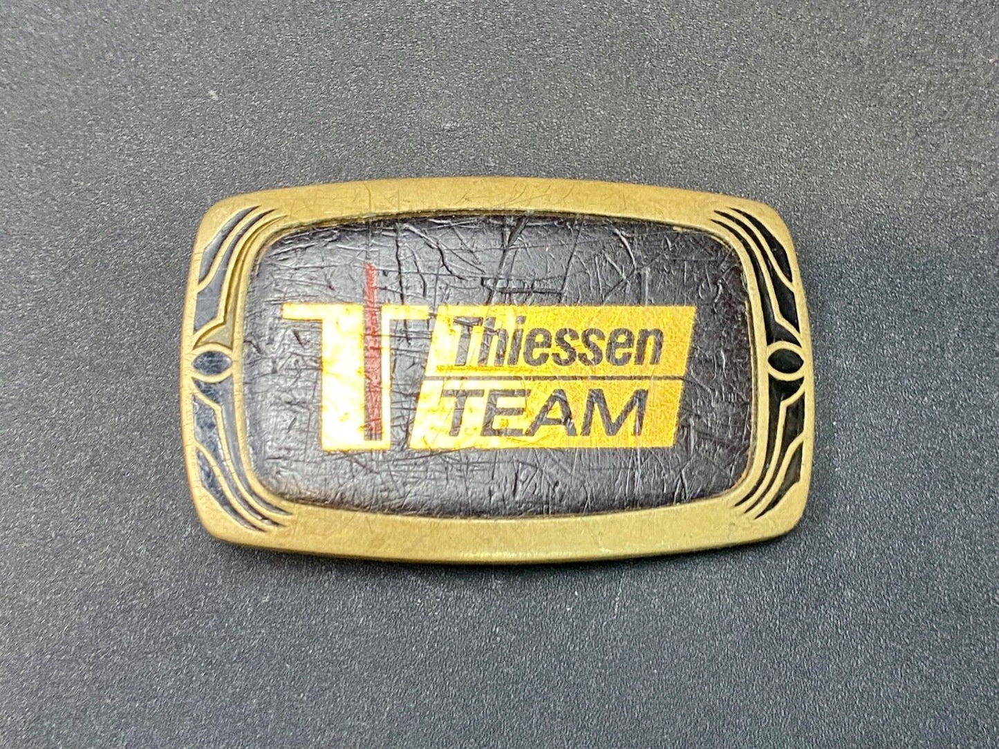 Thiessen Team: Shotcrete & Grout Supplies, Mining Equipment 1987 Belt Buckle