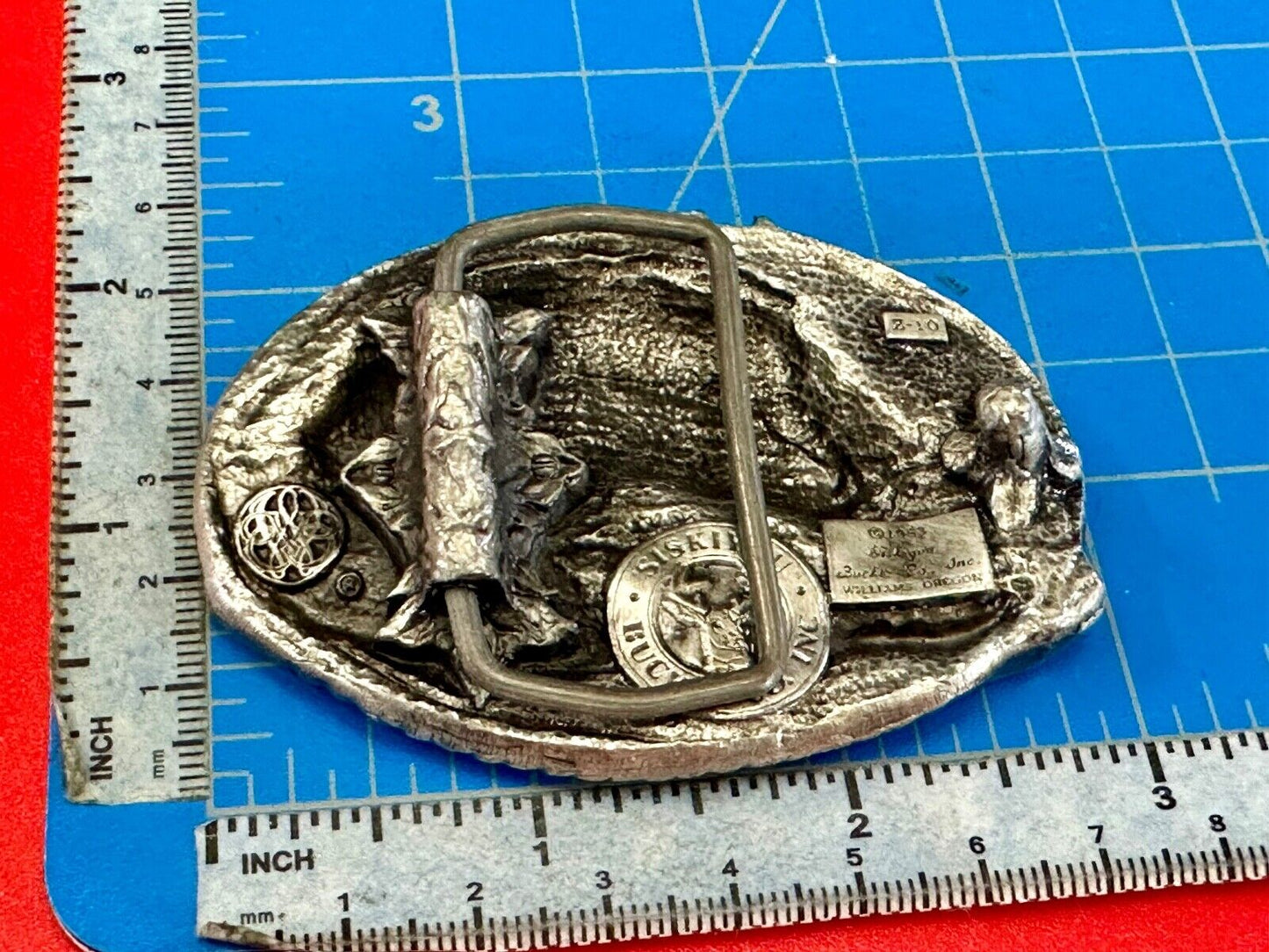 Vintage 1983 Cowboys Horse Lovers spurs siskiyou RARE belt buckle