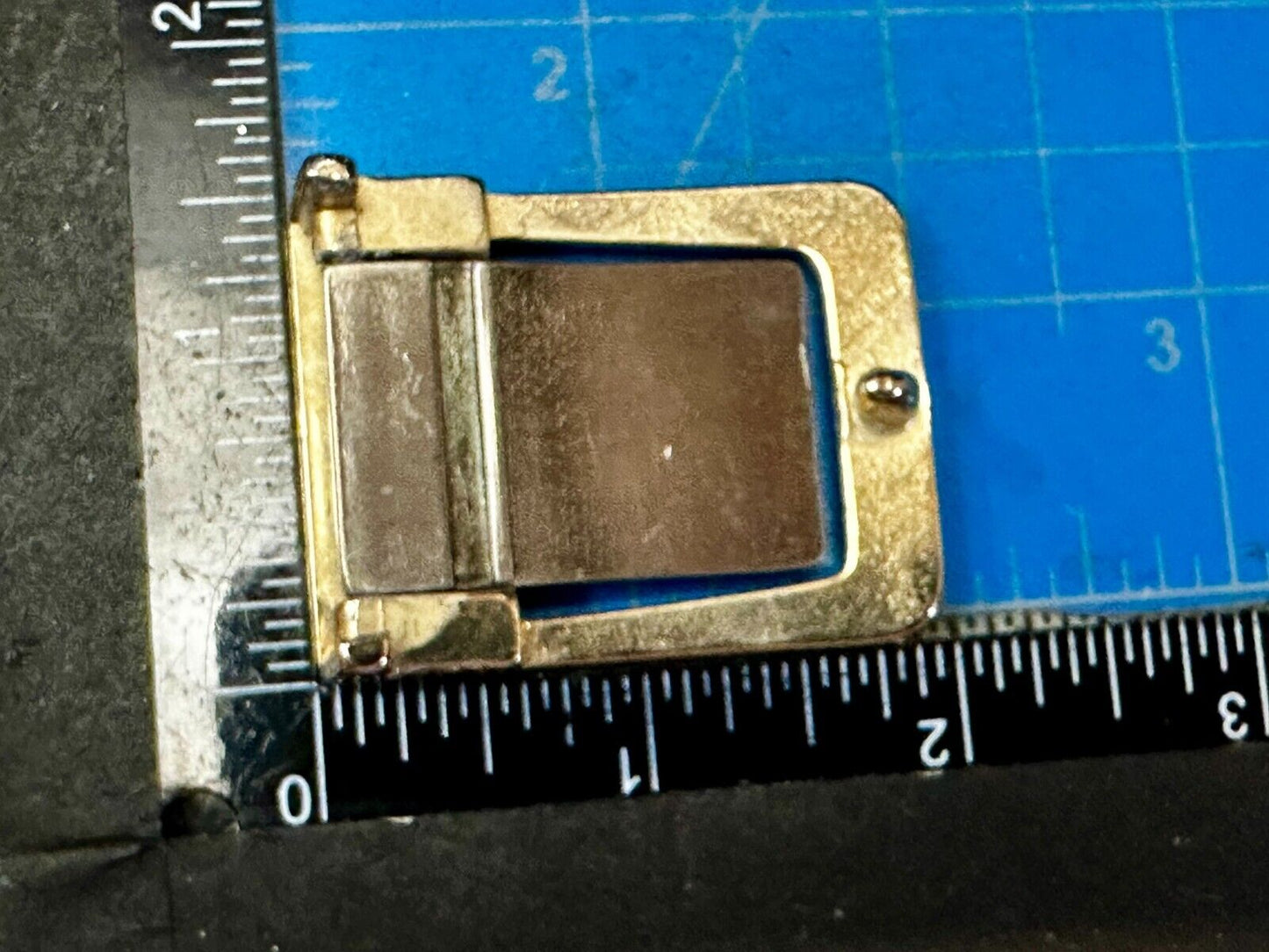 Texas Fb Insuriance Co Vintage Small Swing Out Gold Tone Belt Buckle