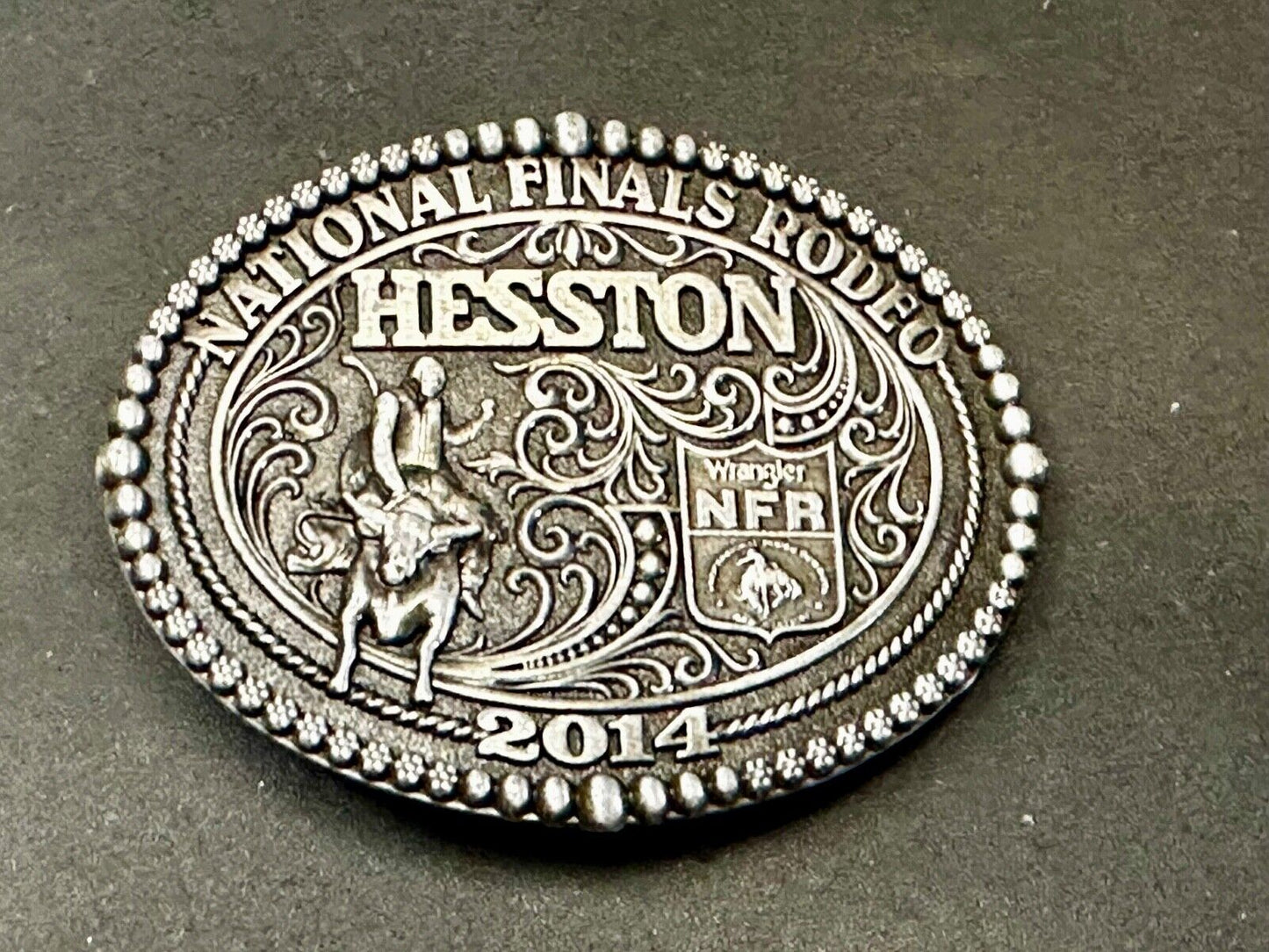 2014 National Finals Rodeo NFR Cowboy Montana Silversmiths Youth Belt Buckle