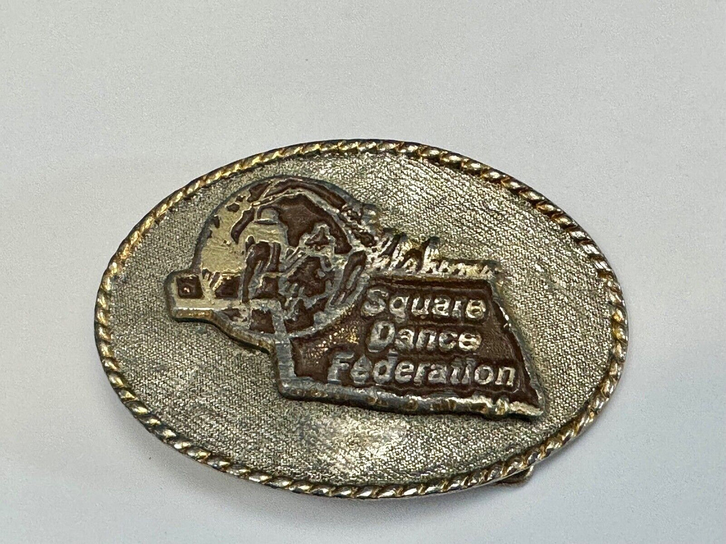 Vintage Alabama Square Dance federation belt buckle to restore