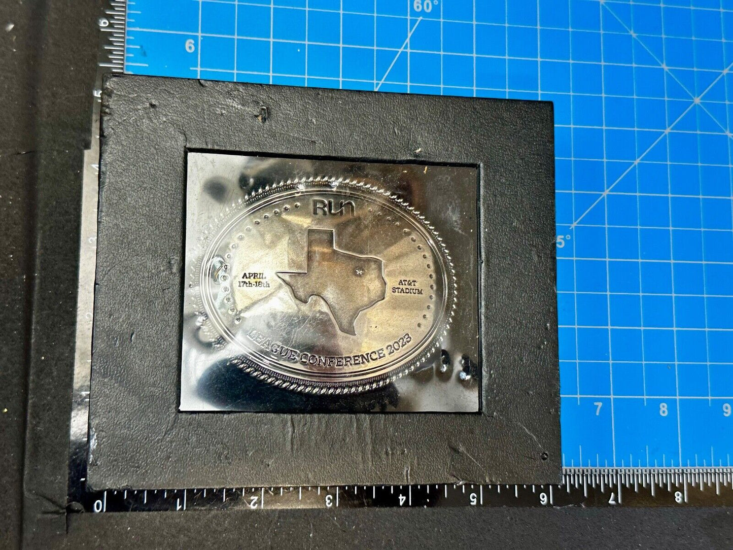Texas RUN April 17th - 18th. AT&T Stadium League Conference 2023 Belt Buckle