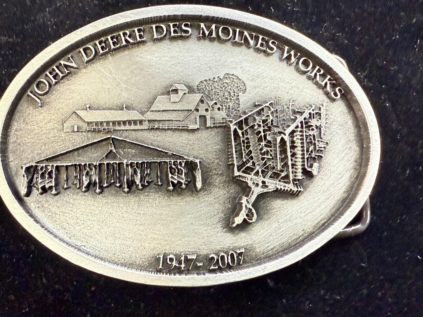 Vintage John Deere Des Moines Iowa Works 2007 Farm Tractors Belt Buckle