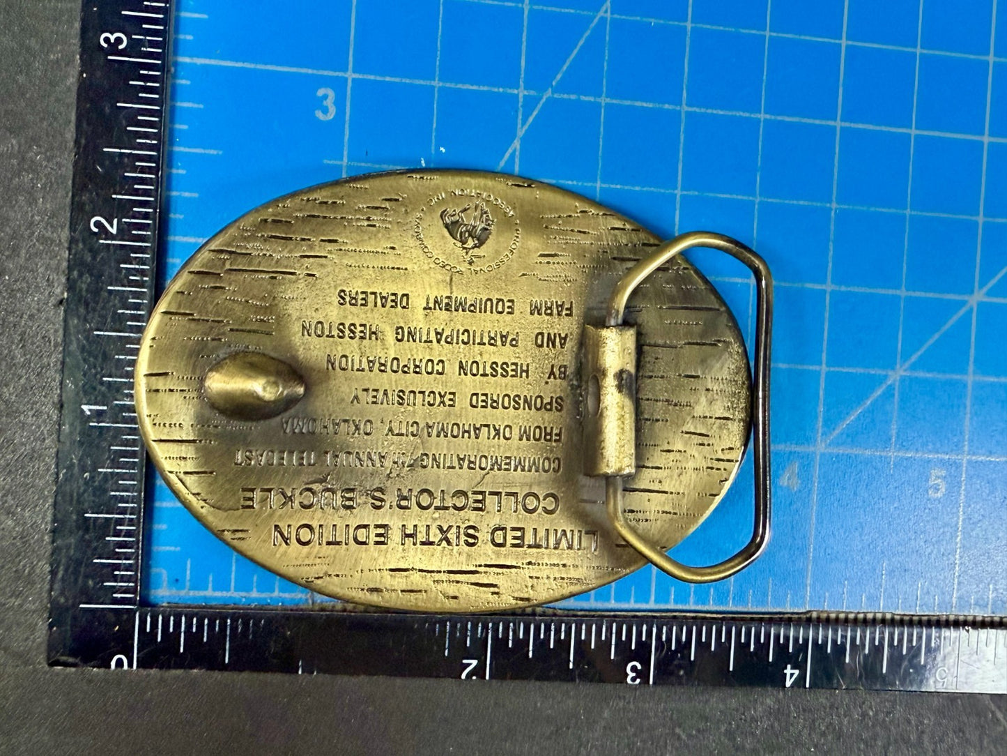 1980 Hesston NFR National Finals Rodeo Cowboys Western 6th Edition Belt Buckle