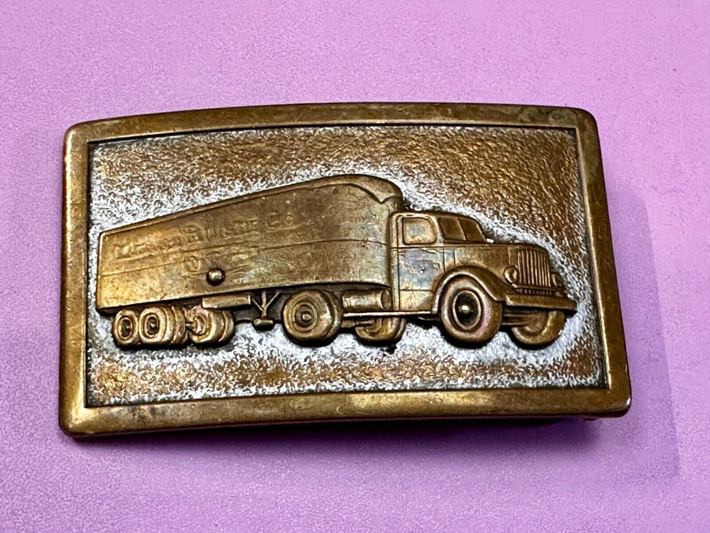 Big Rig Raised Semi Drivers 18 Wheeler Brass Tone Drivers Trucker's Belt Buckle