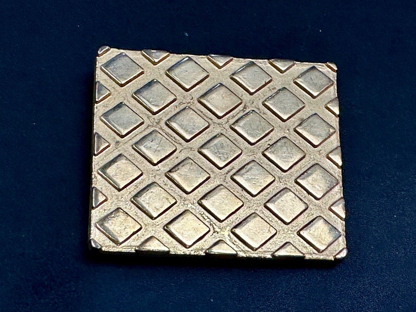 Vintage gold tone weave pattern formal replacement dress belt buckle