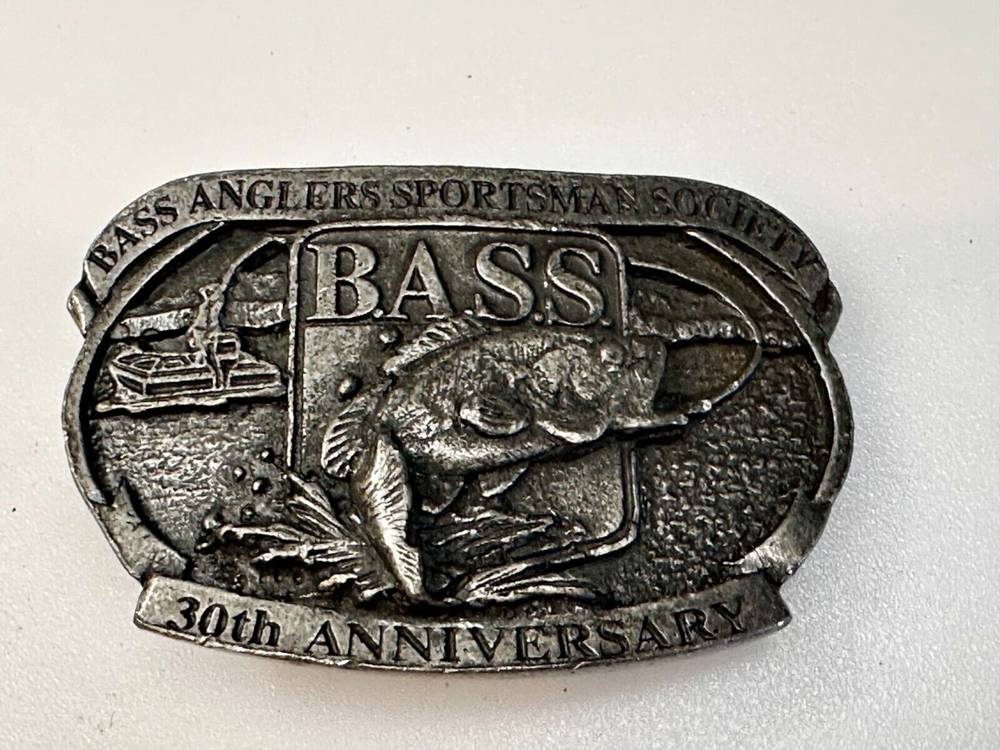 Bass Anglers Sportsman Society 30th Anniversary Club Belt Buckle
