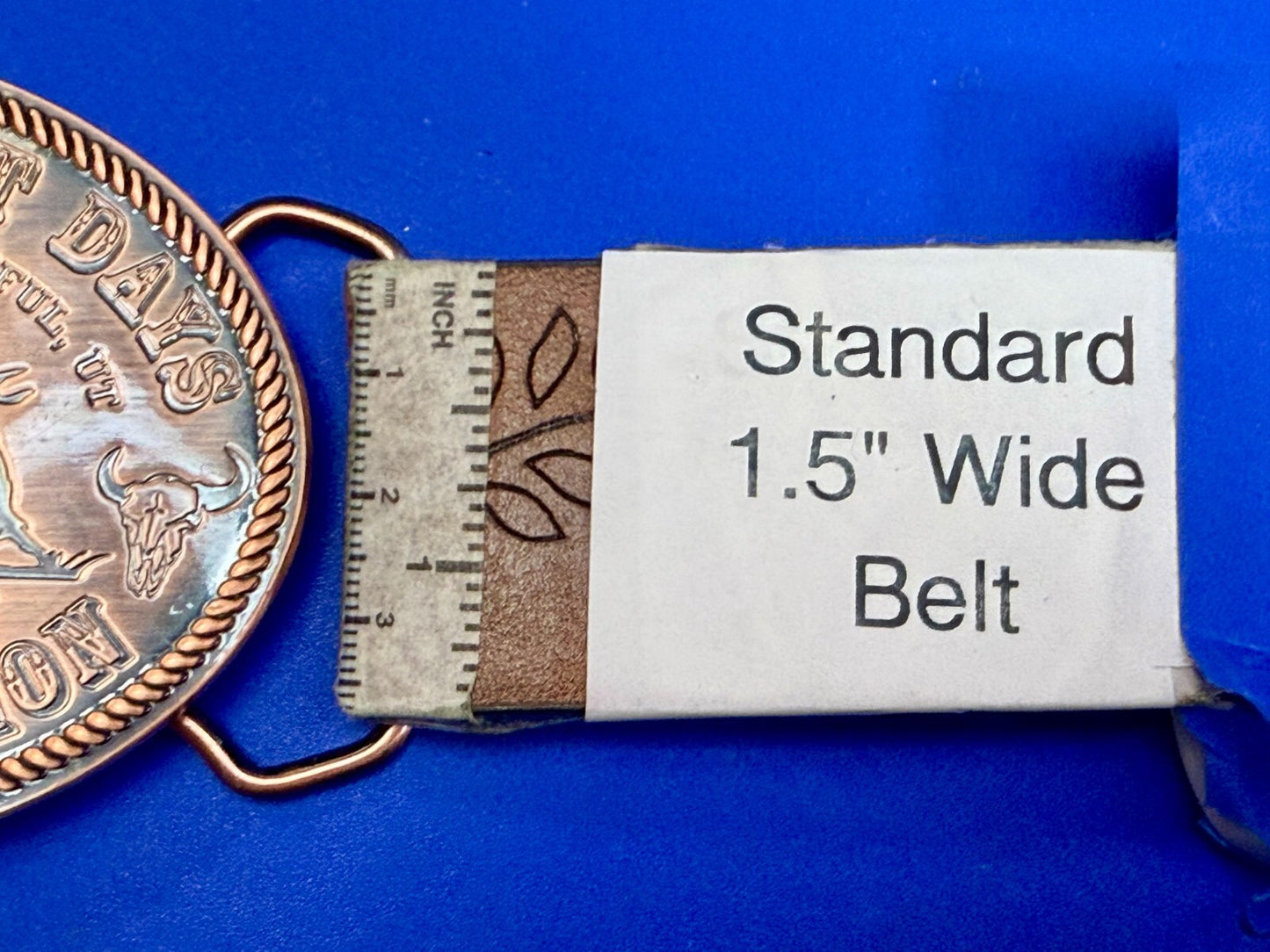 2012 Handcart Days Frontier 5K Half Marathon South Davis Utah Belt Buckle