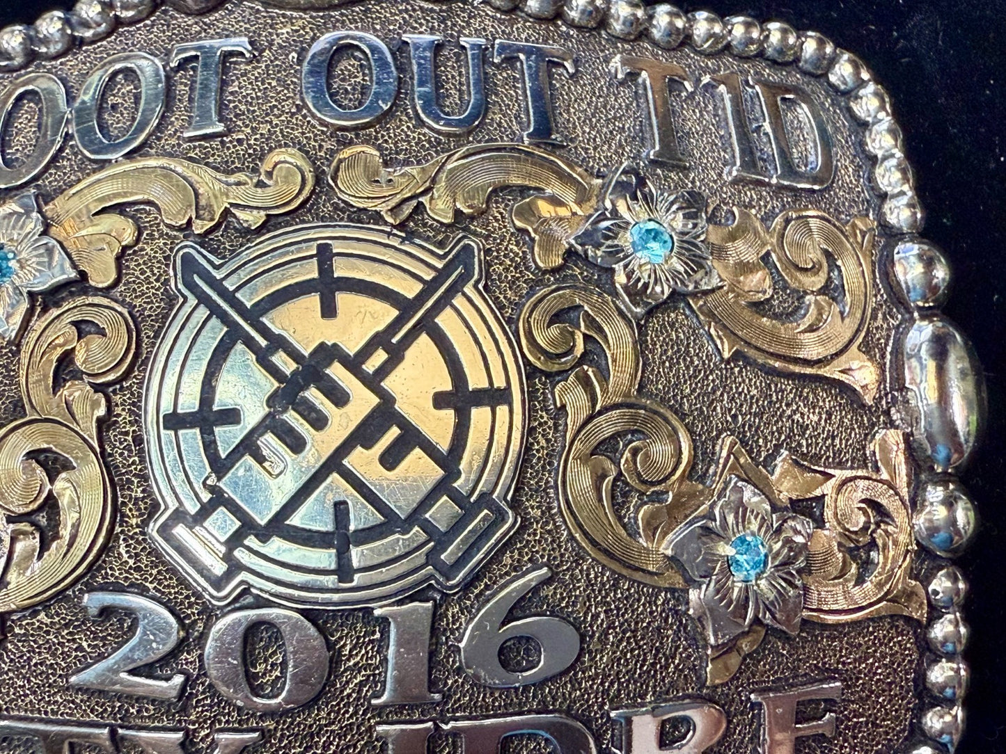 2016 WTX JDRF Budweiser Shootout NASCAR Trophy Molly's Custom Silver Belt Buckle