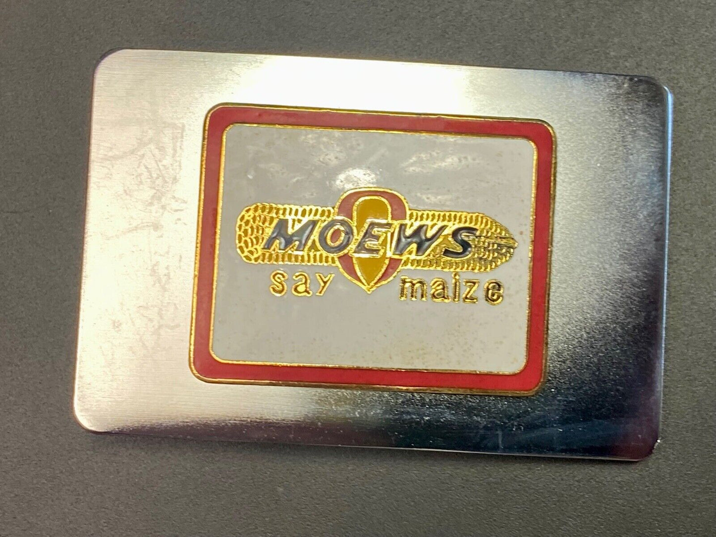 Nos Moews Corn Maize Moews Seed Company Granville Il Rectangular Belt Buckle