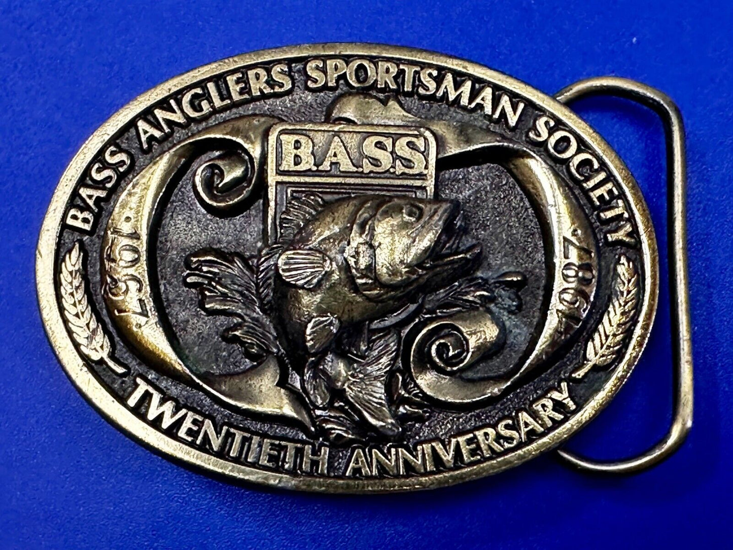 Bass Anglers Sportsman Society 20th Anniversary Fishing Club Belt Buckle