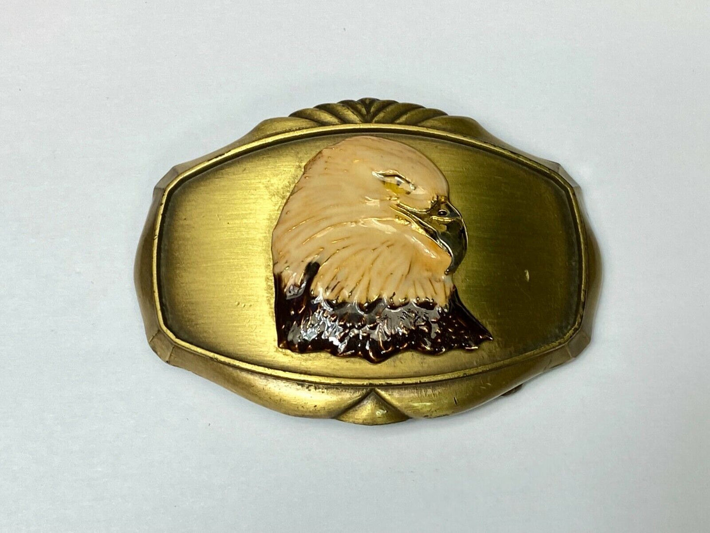 Vintage 1978 American Usa Bald Eagle Commemorative Belt Buckle By Raintree