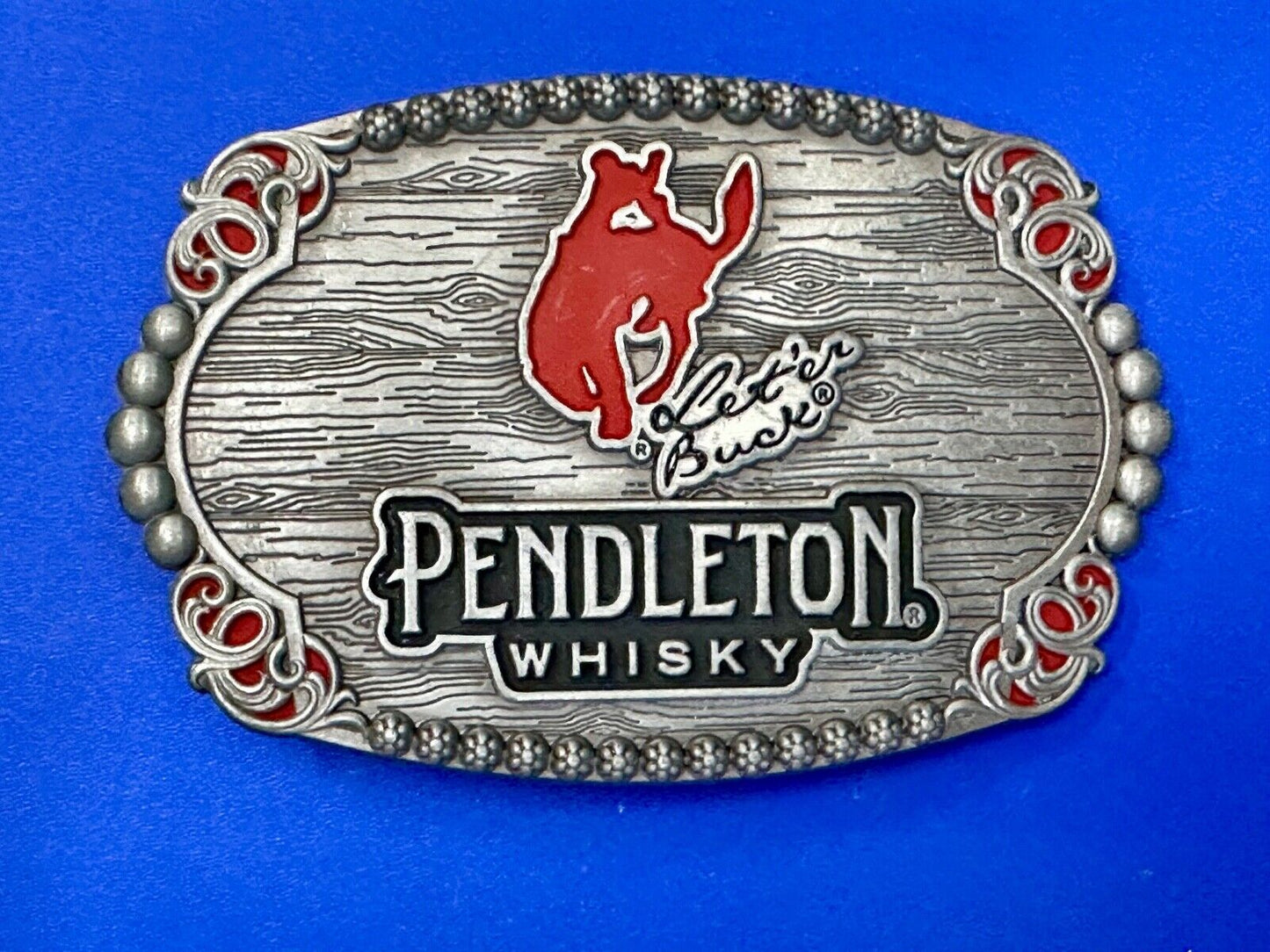 2023 Pendleton Whisky Let'er Buck Montana Silversmith Rodeo Cowboys Belt Buckle