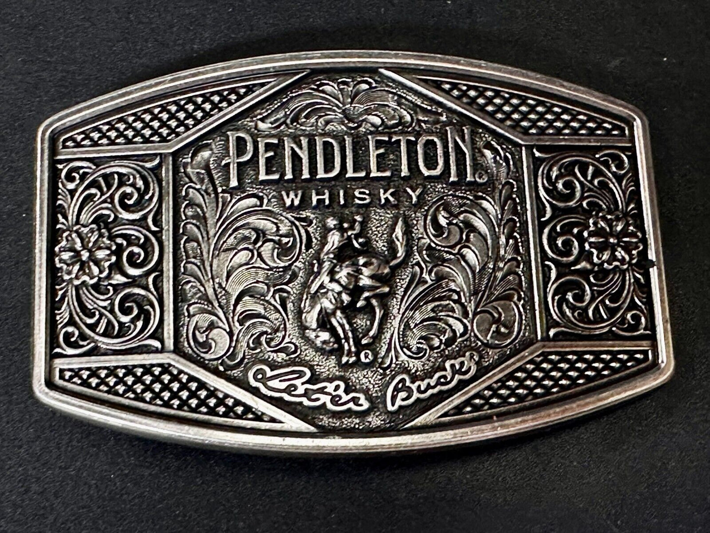 2022 Pendleton Whisky Let'er Buck Montana Silversmith Rodeo NOS Belt Buckle