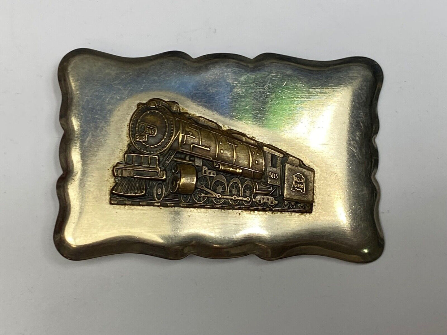 Train Steam engine Vintage western belt buckle