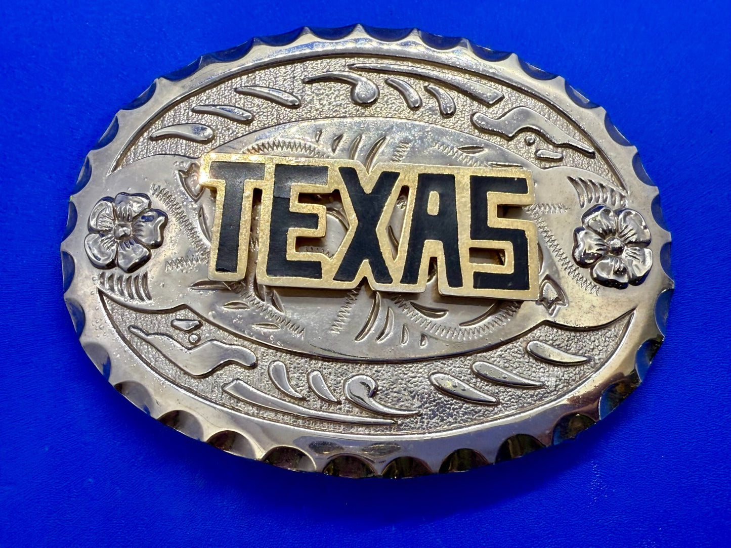 Texas - The name say it all. Big Southwestern Black Block letters Belt Buckle