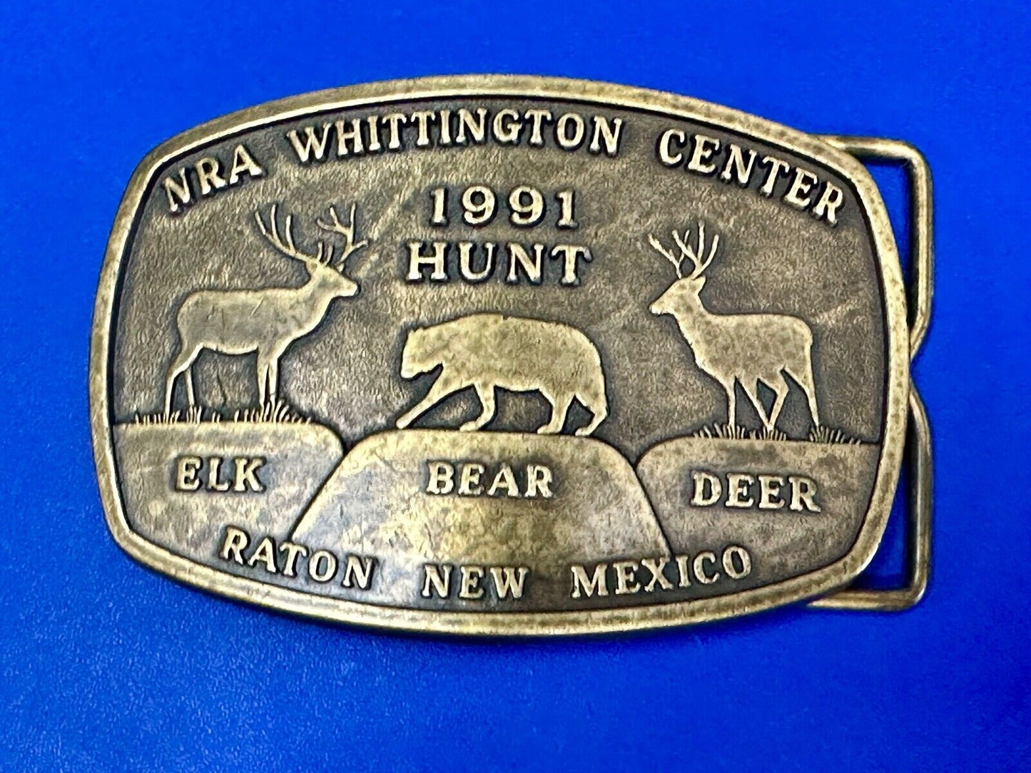 1991 Hunt Raton New Mexico vintage belt buckle from NRA Whittington Center