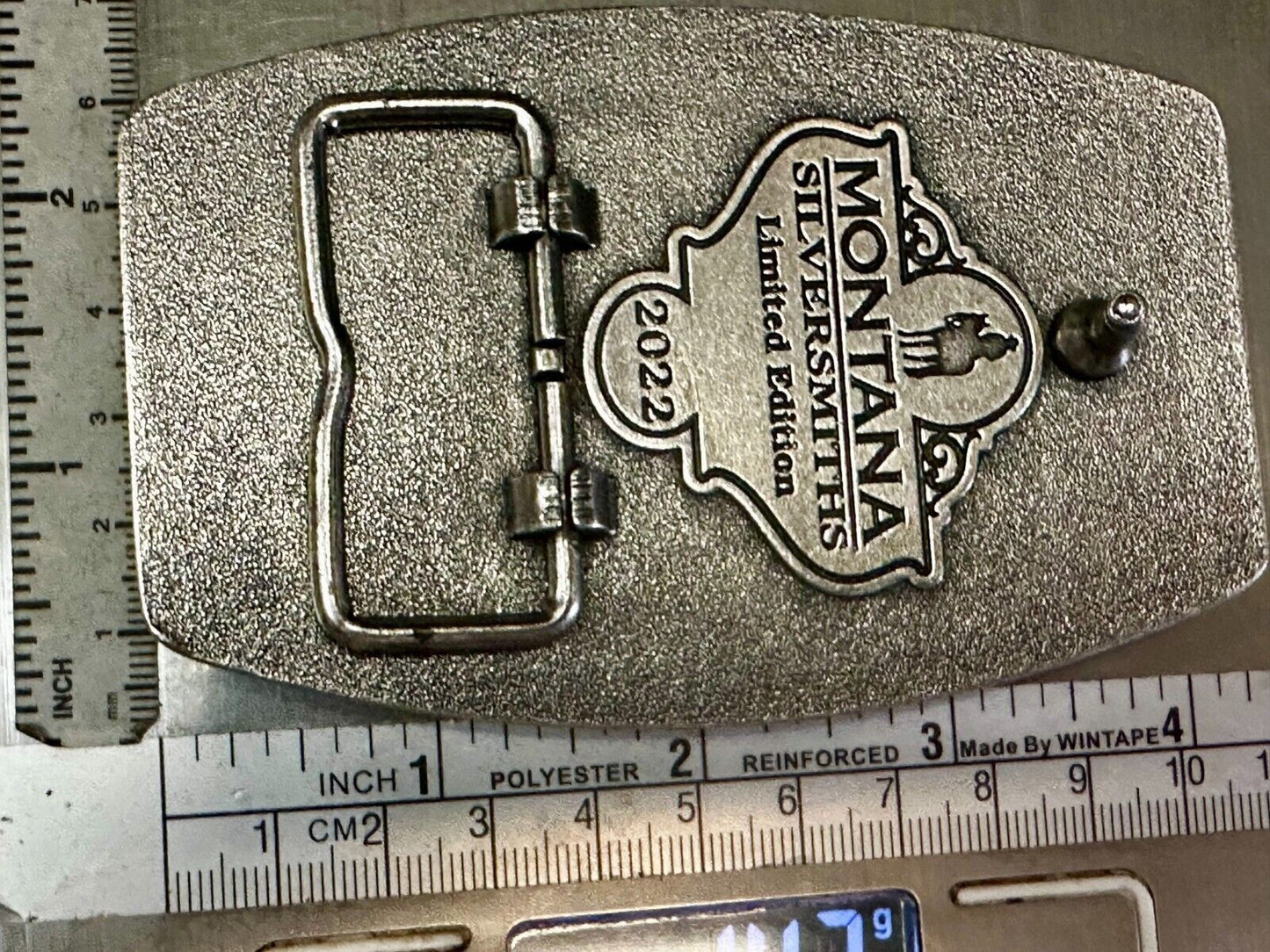 2022 Pendleton whiskey Let'er Buck Rodeo Cowboy Montana Silversmiths Belt Buckle