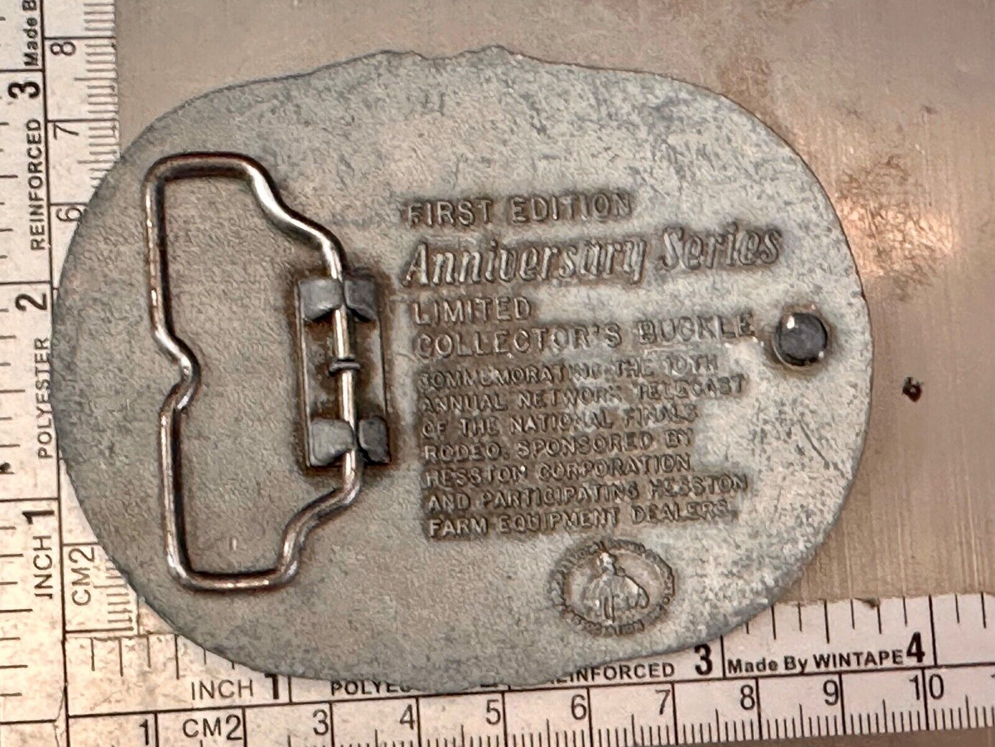 1983 Hesston National Finals Rodeo 25th Anniversary Adult Collectors Belt Buckle