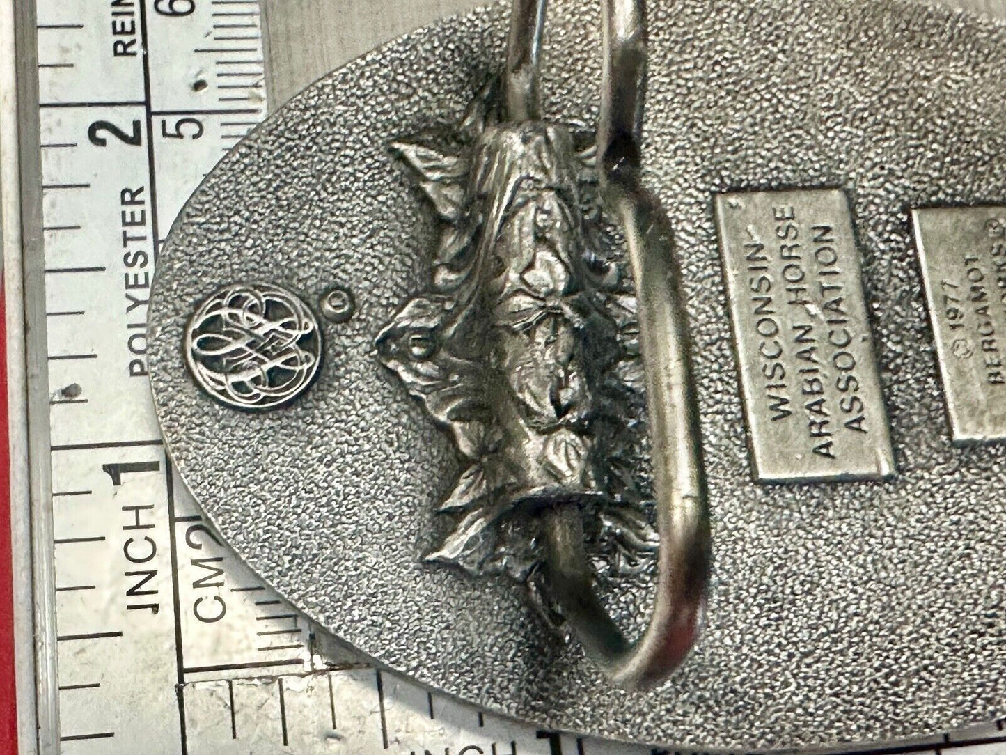 The Badger Ride WAHA Endurance Completive WI Arabian Horse Assn belt buckle