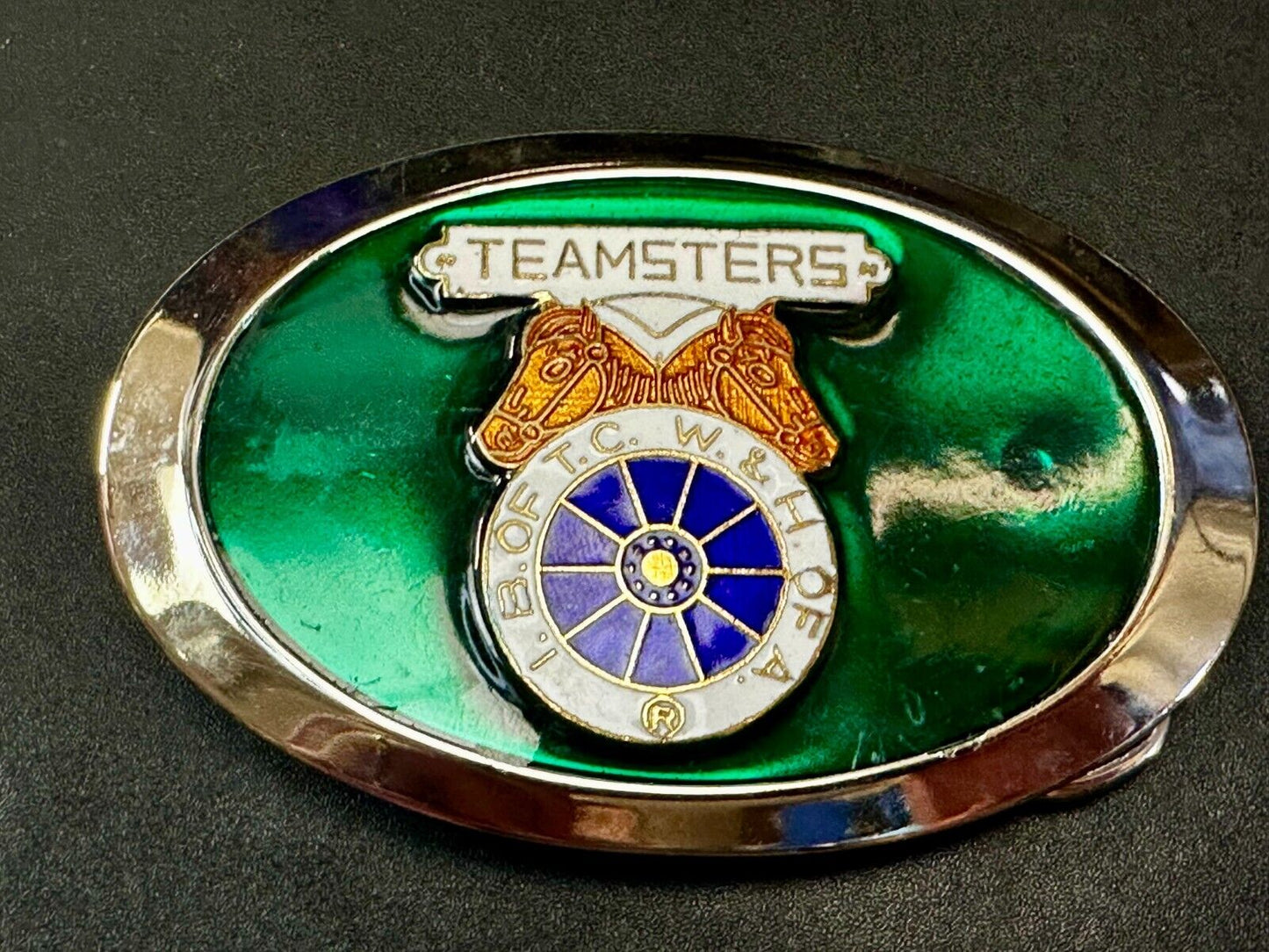Teamsters I. B.OF T.C. W. & H. OF A. Organization Union USA Belt Buckle