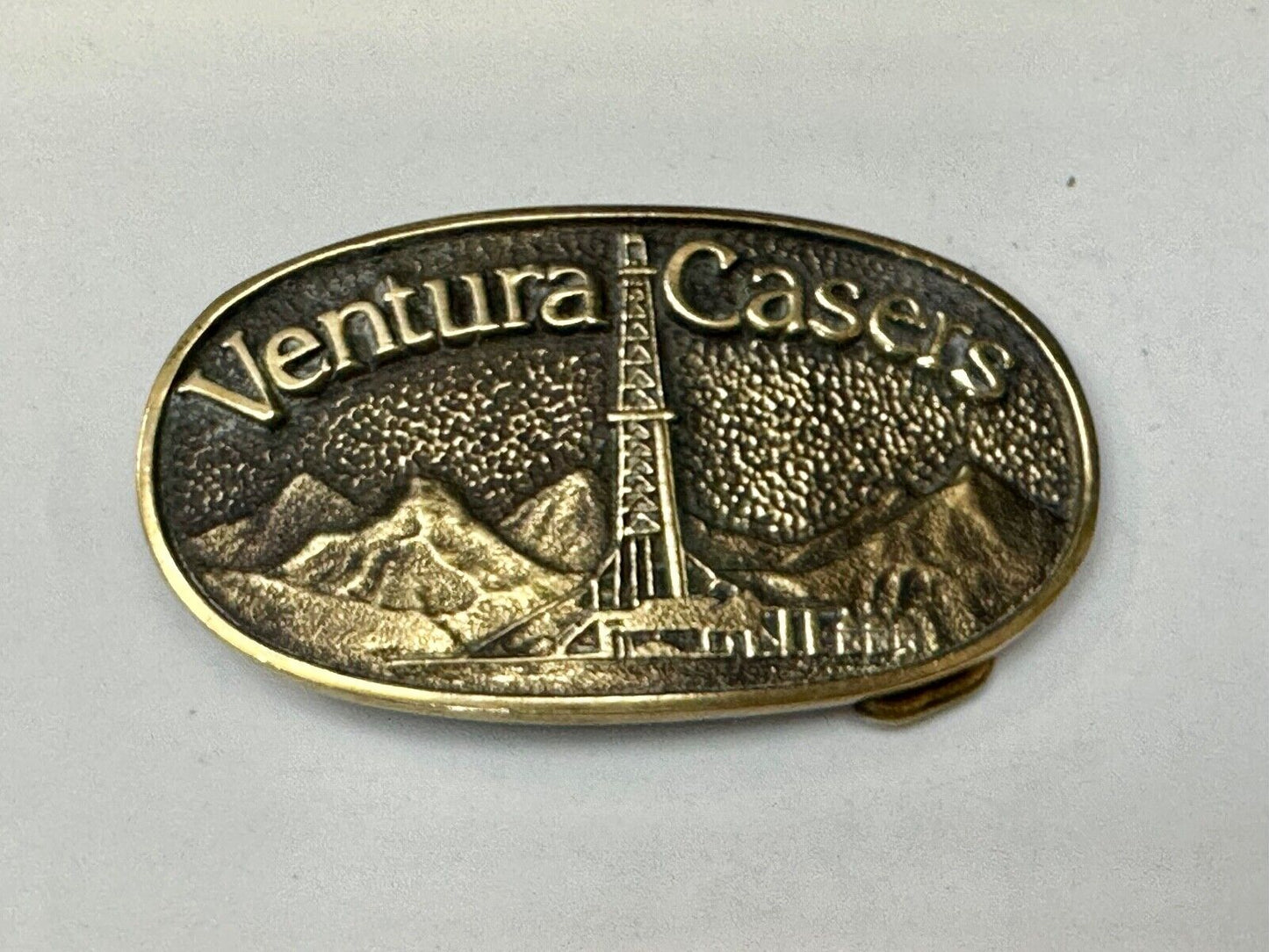Ventura Casers Oil & Gas Industry Cal Coast Vintage Solid Brass Belt buckle