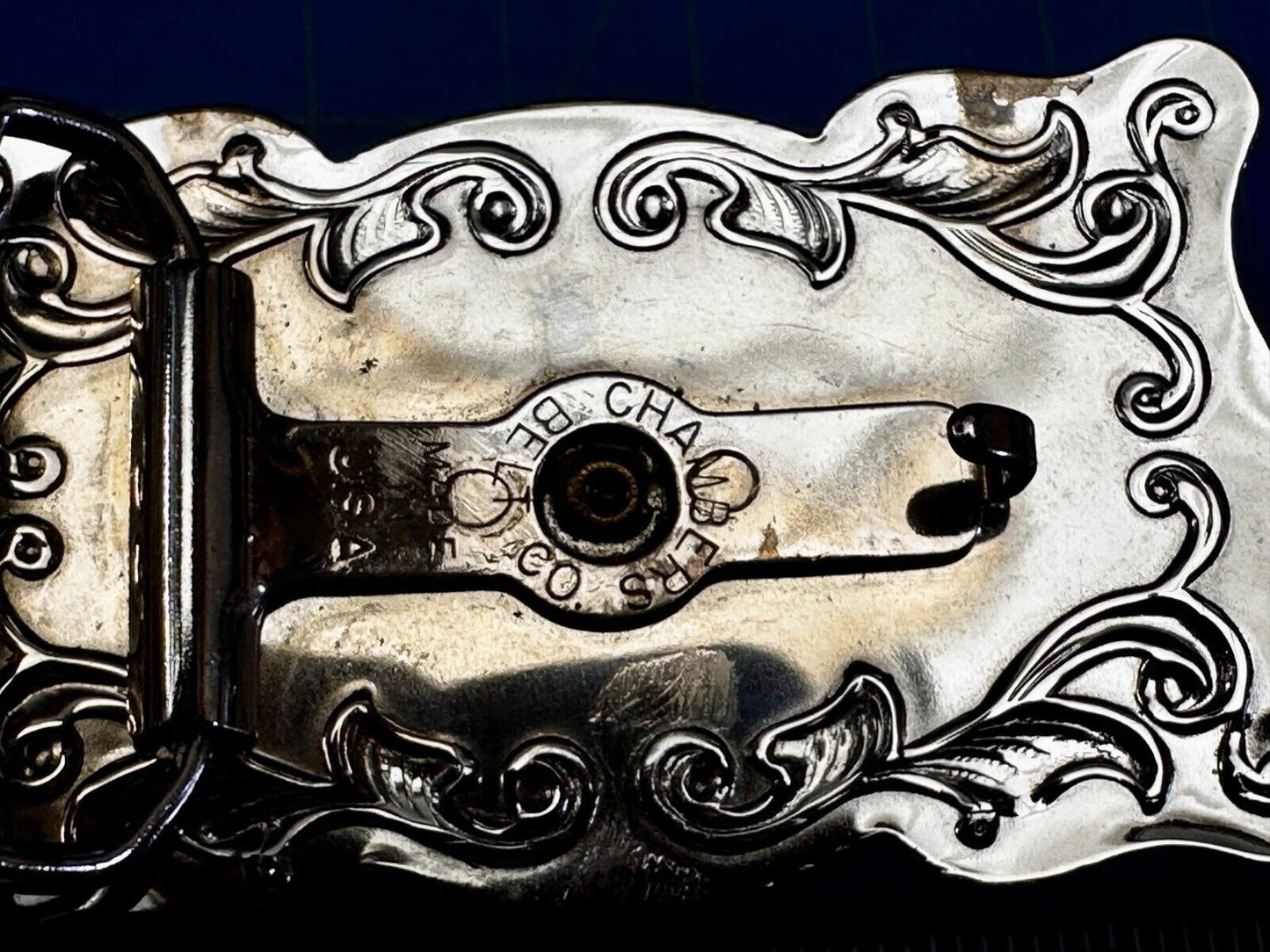 Texas Longhorn Cow Head Steer Western Cowboys Vintage Chambers Belt Buckle