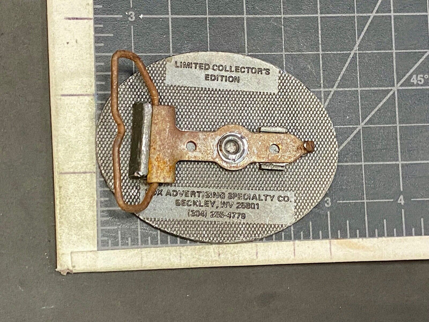 Vintage 1986 Holmes Safety Assn. West Virginia Council Belt Buckle Fox Adds
