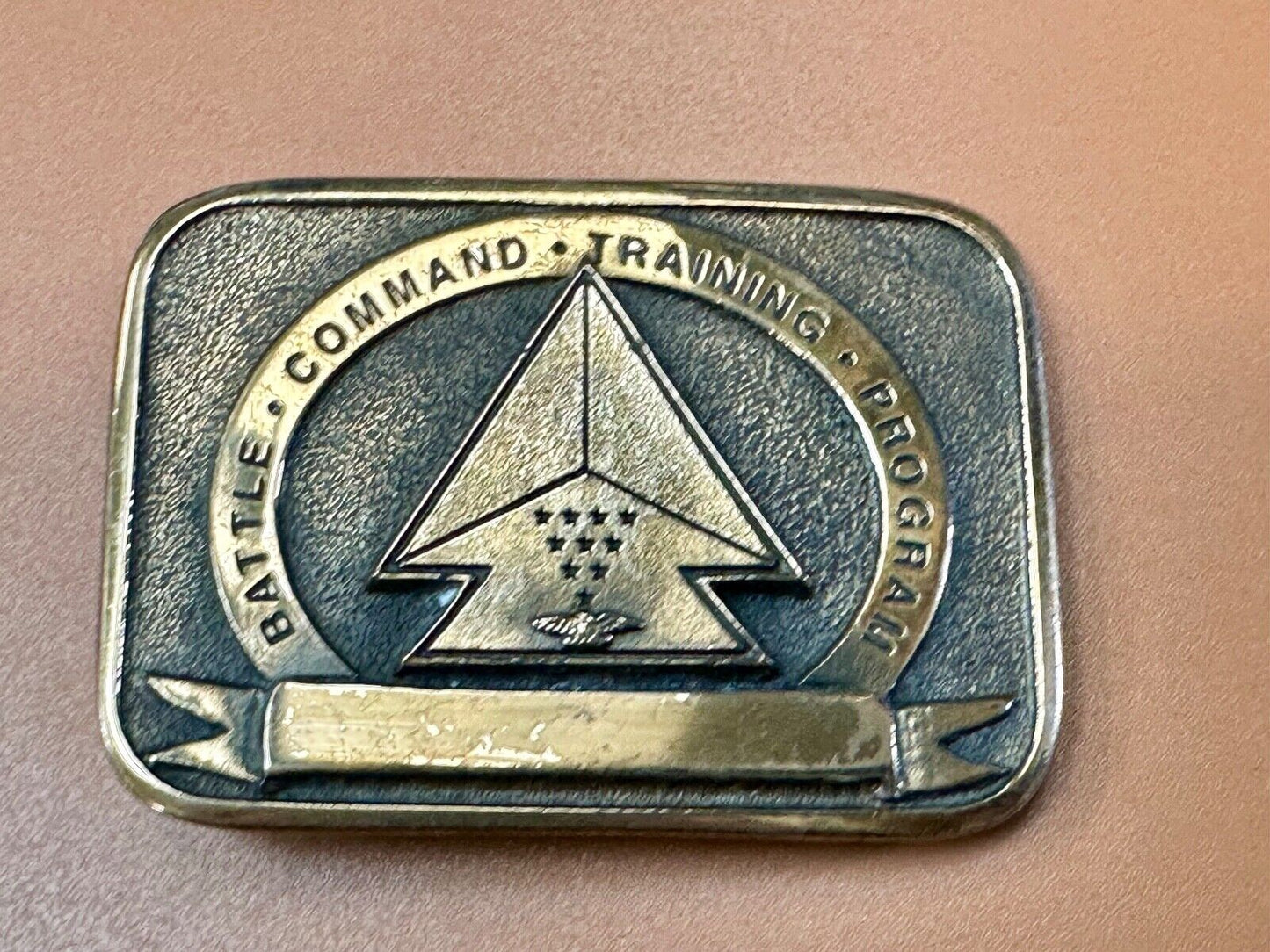 Battle Command Training Program US Army award 1996 Western Heritage belt buckle