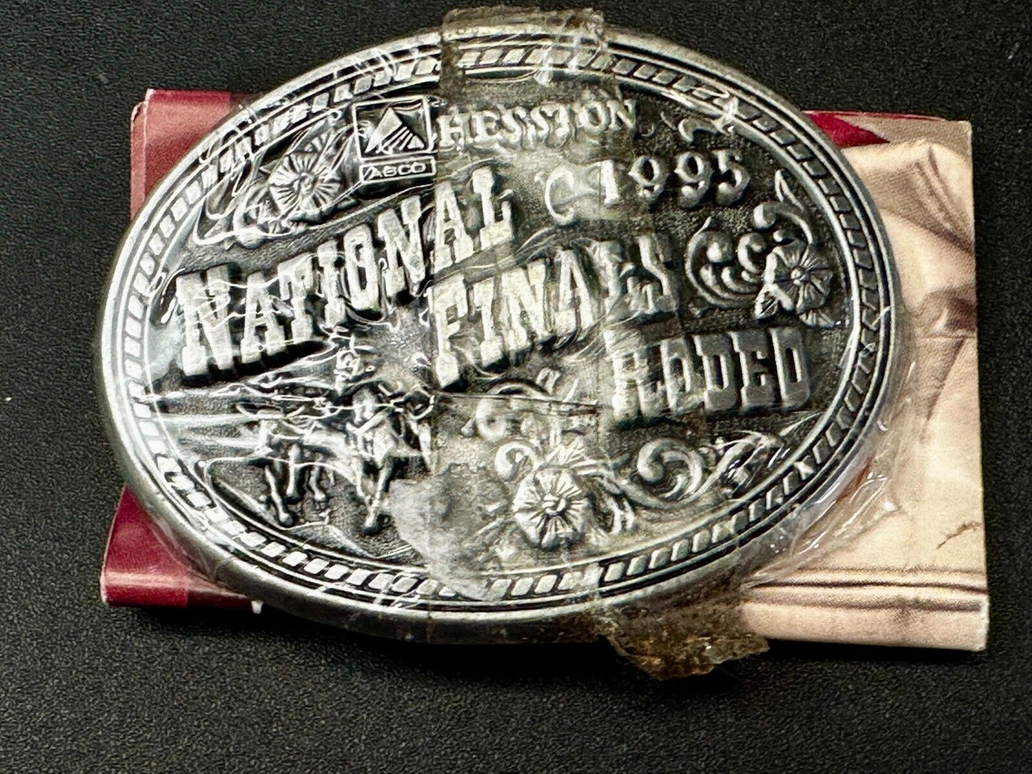 1995 Hesston National Finals Rodeo NFR Cowboys Youth Size NOS Belt Buckle
