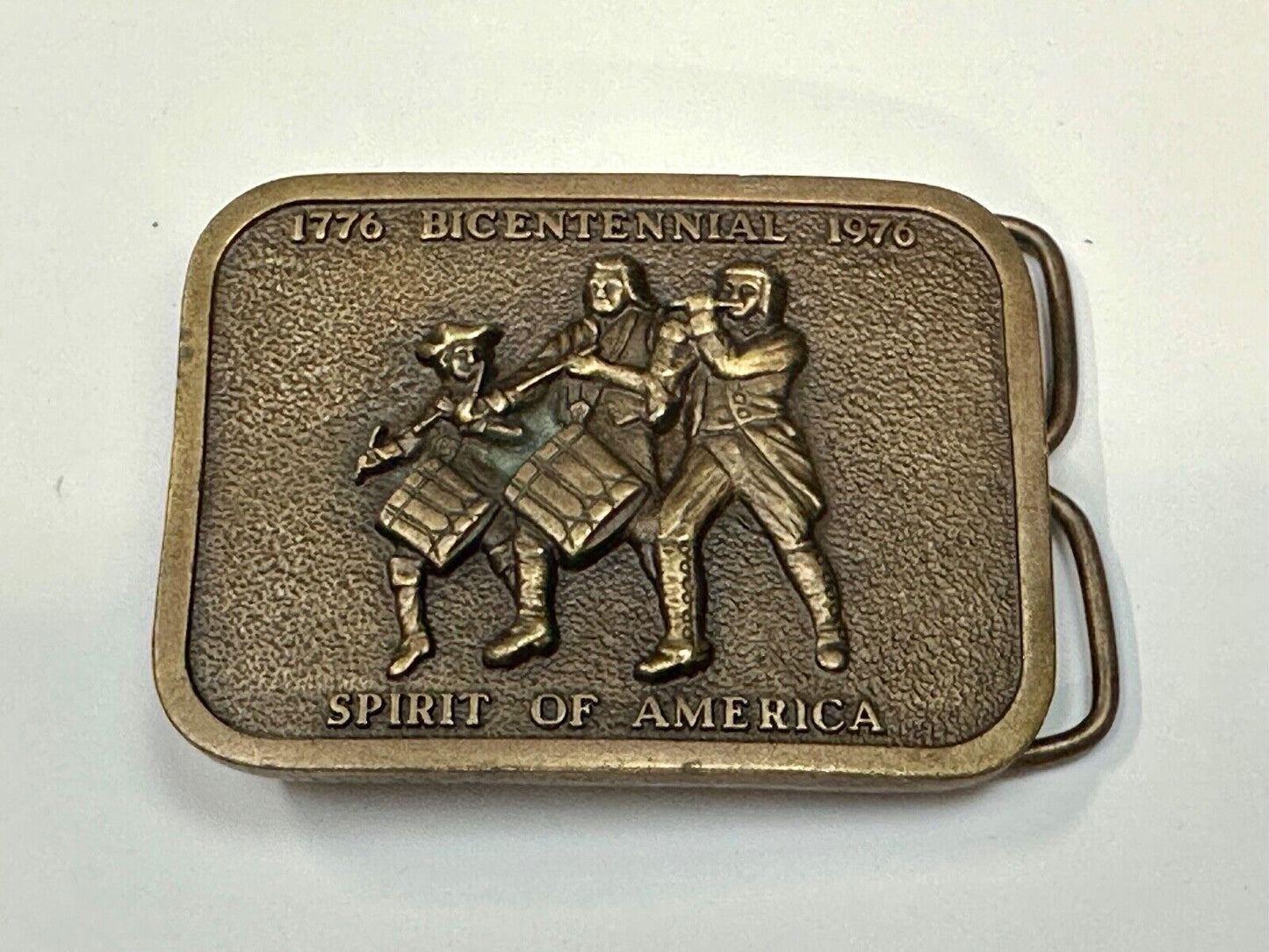 Vintage Bicentennial - Spirit of America Patriotic USA bergamot belt buckle