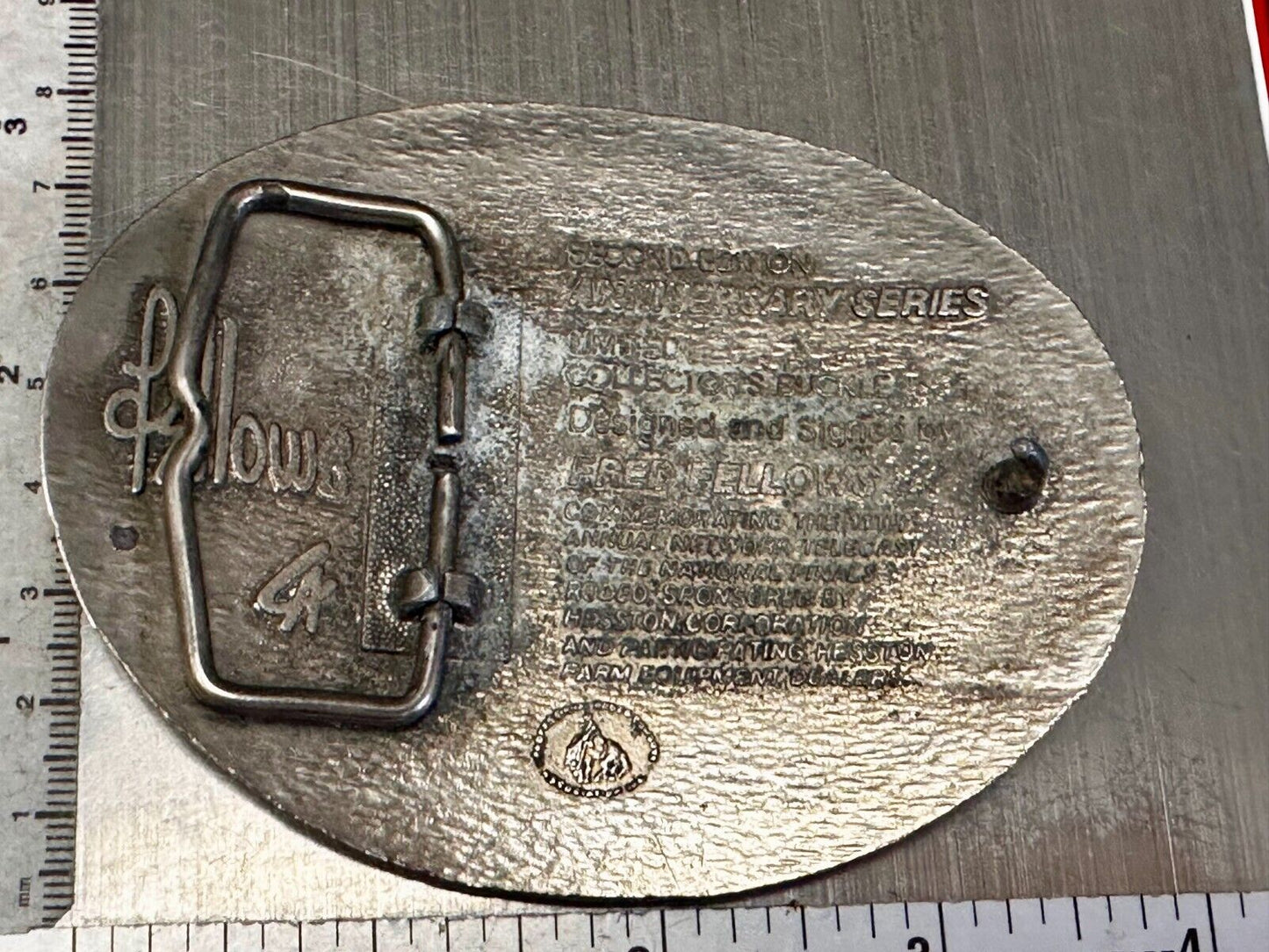 1984 Hesston NFR National Finals Rodeo Cowboys Western Commemorative Belt Buckle