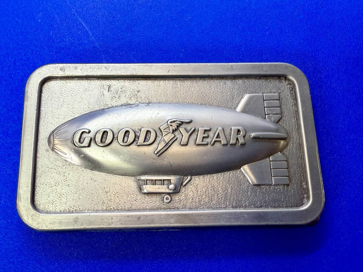 The Goodyear Blimp Tire & Rubber Company Air Ship Vintage 1974 Promo Belt Buckle