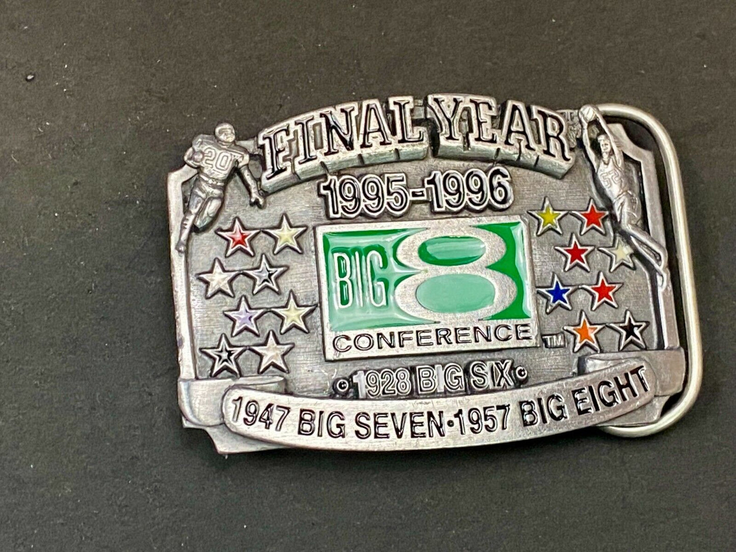 Big 7 Big 8 Conference 1995 - 1996 The Final Years Football History Belt Buckle