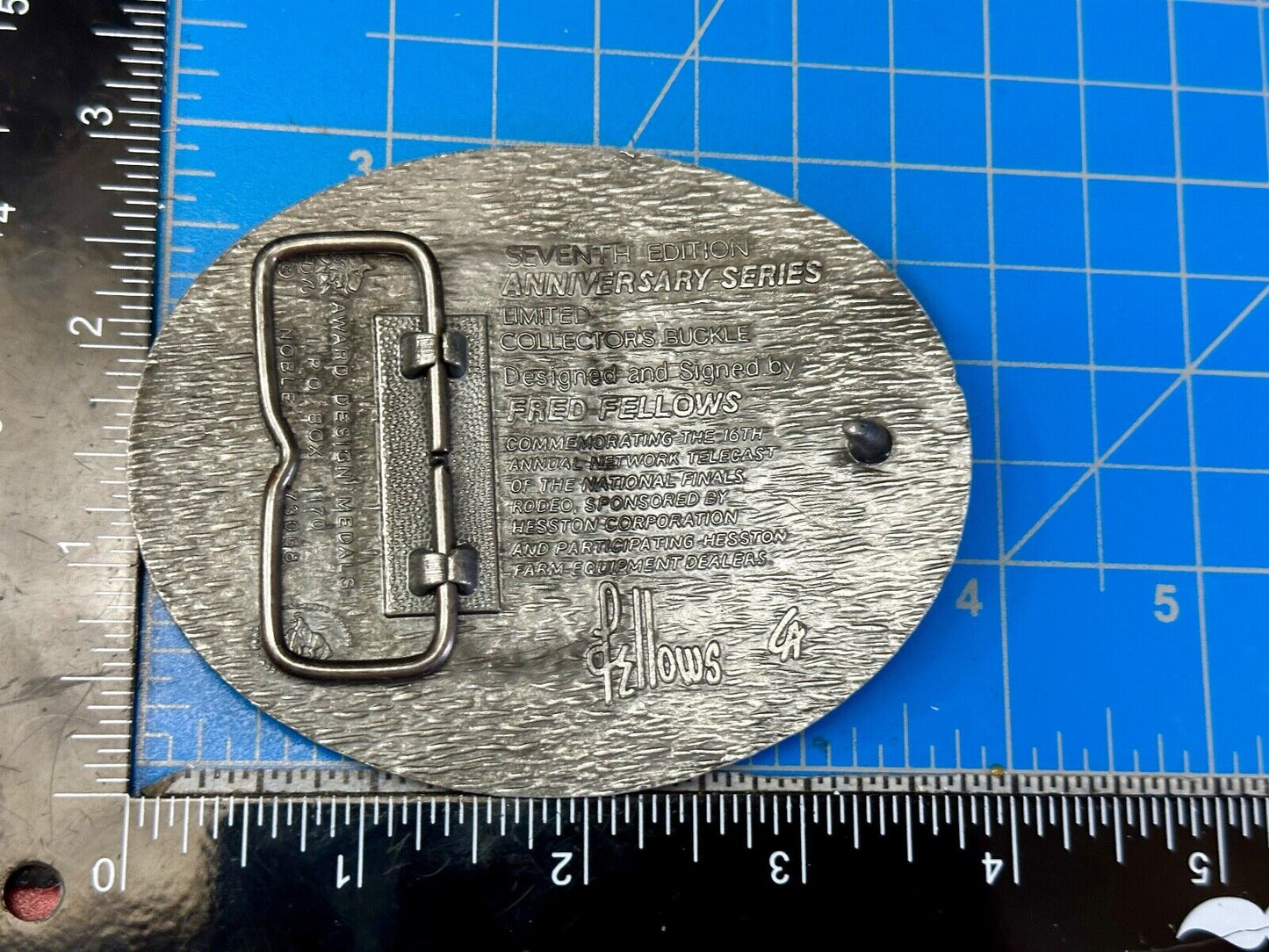 1989 National Finals Rodeo NFR Award Design Medals Belt Buckle